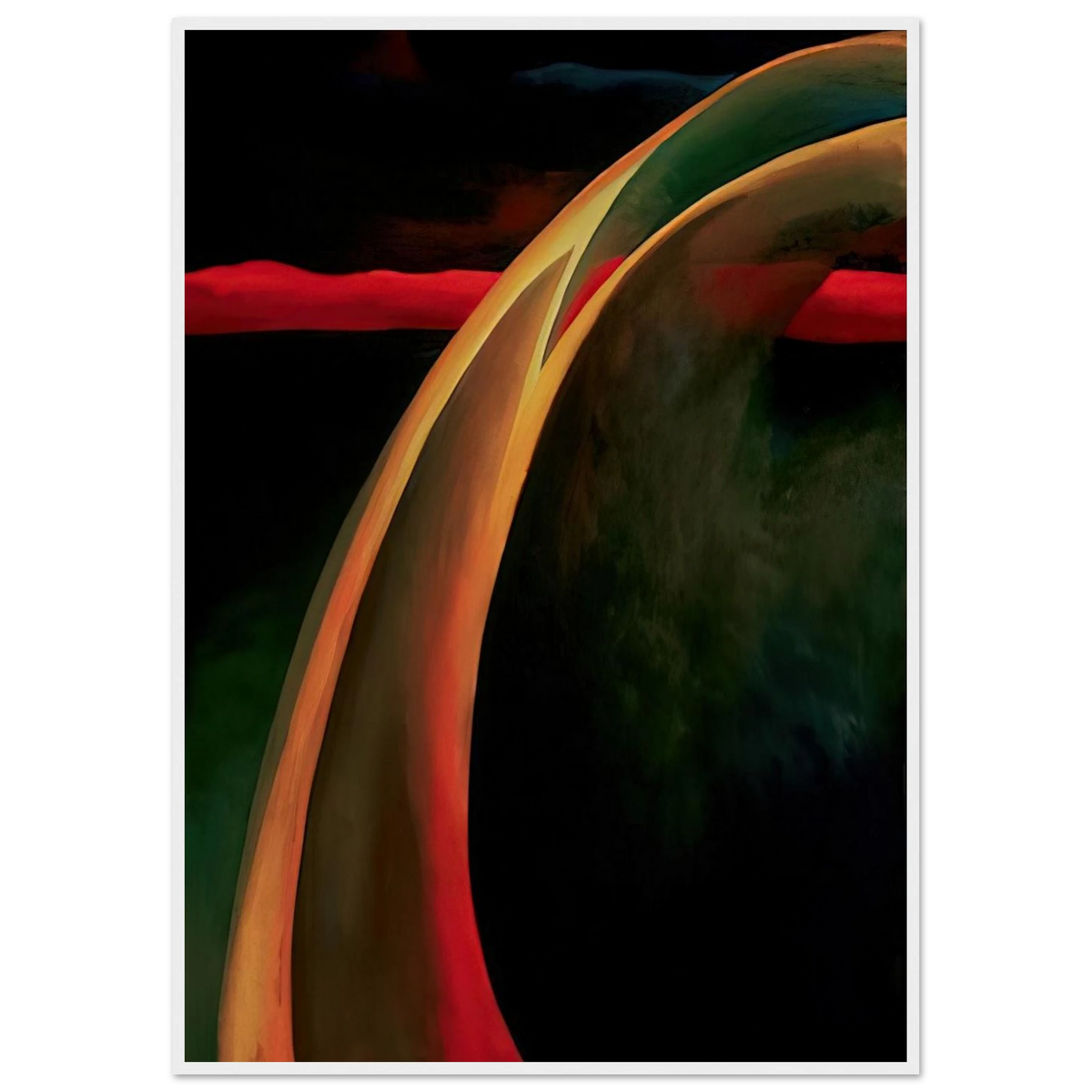 Red and Orange Streak Framed Poster | Georgia O'Keeffe Framed Prints Wall Art | Georgia O Keeffe Prints