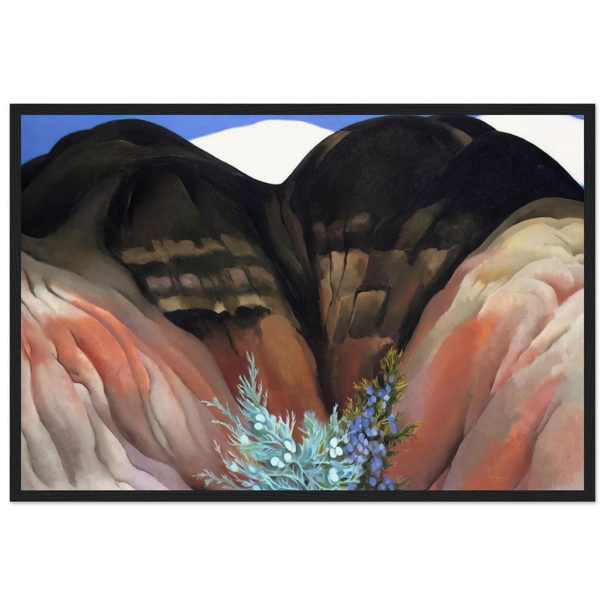 Black Hills with Cedar Framed Poster | Georgia O'Keeffe Framed Prints Wall Art | Georgia O Keeffe Prints