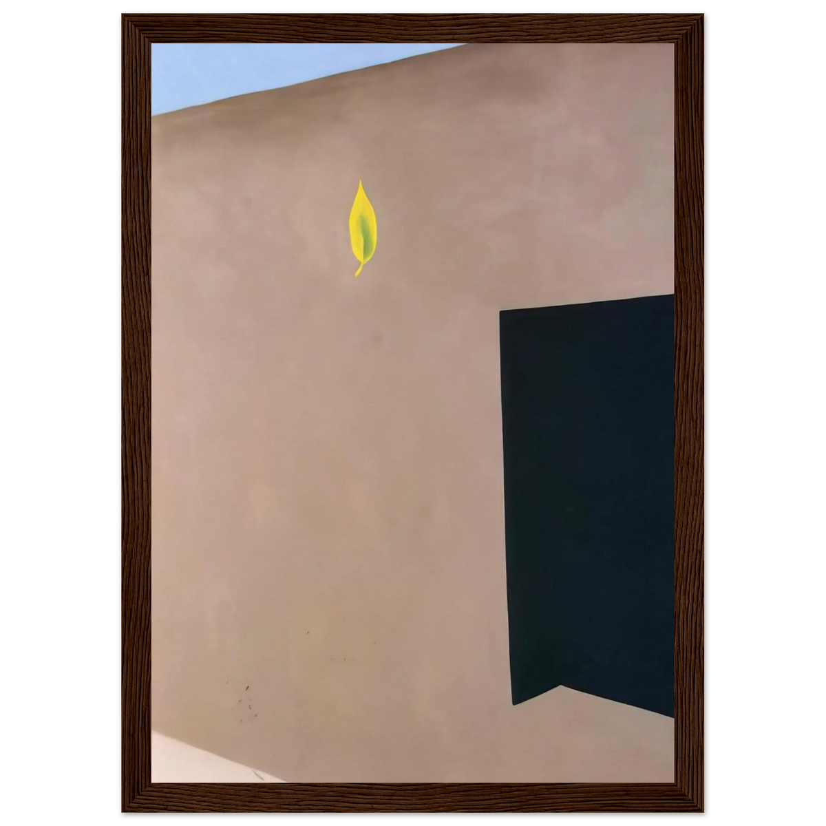 Patio Door with Green Leaf Framed Poster | Georgia O'Keeffe Framed Prints Wall Art | Georgia O Keeffe Prints
