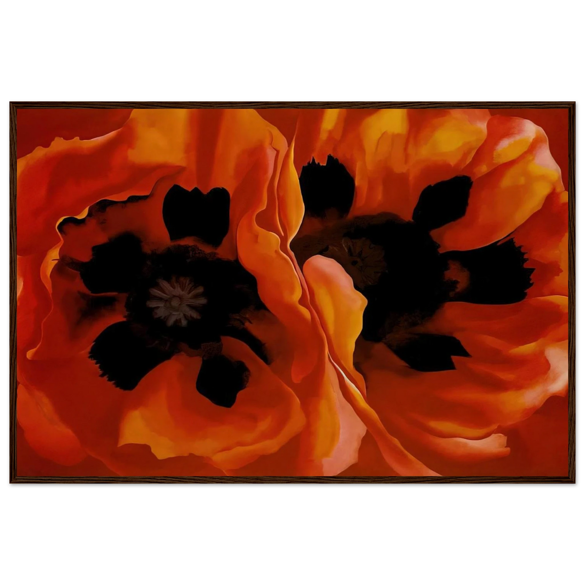 Oriental Poppies Framed Poster | Georgia O'Keeffe Framed Prints Wall Art | Georgia O Keeffe Prints
