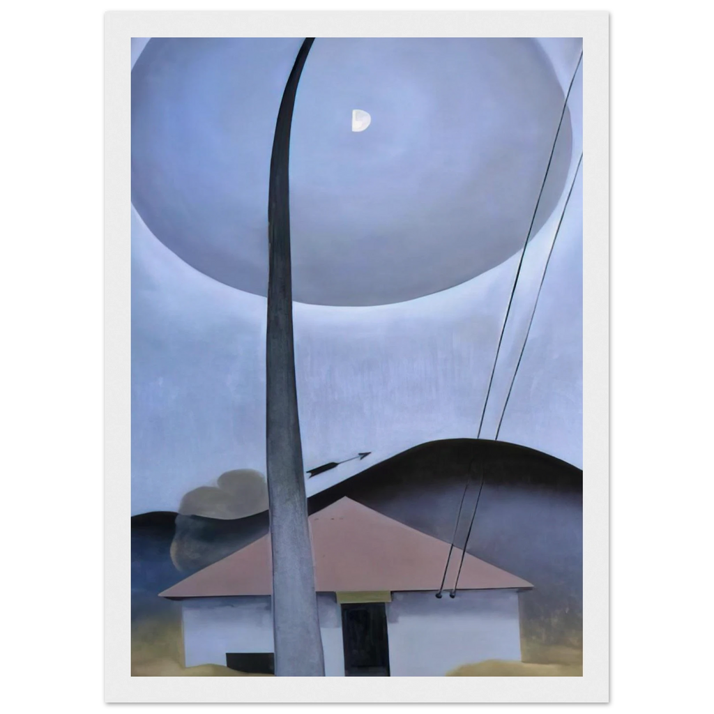 Little House with Flagpole Framed Poster | Georgia O'Keeffe Framed Prints Wall Art | Georgia O Keeffe Prints