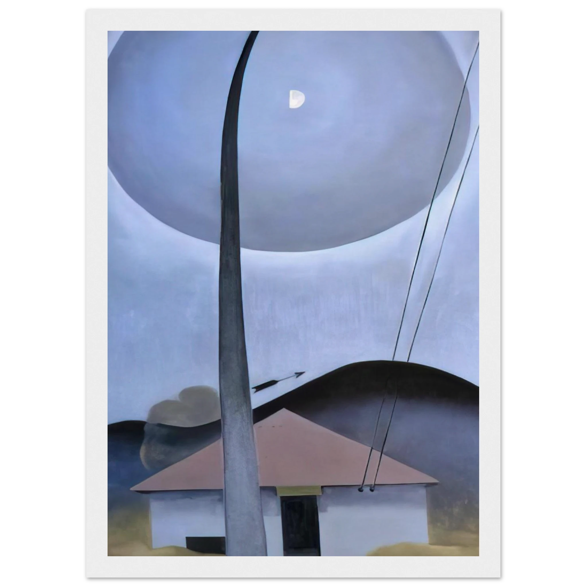 Little House with Flagpole Framed Poster | Georgia O'Keeffe Framed Prints Wall Art | Georgia O Keeffe Prints