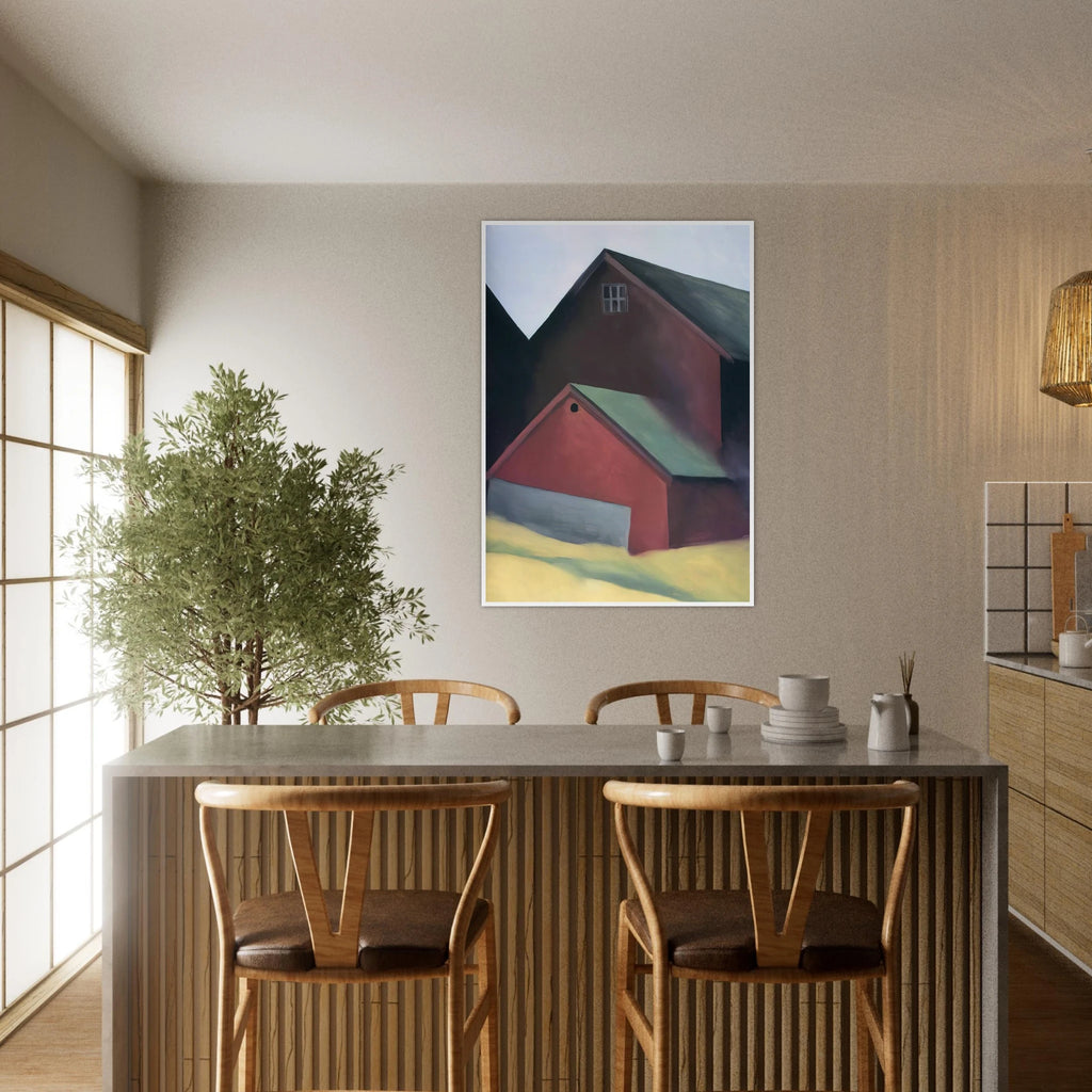 Ends Of Barns Framed Poster | Georgia O'Keeffe Framed Prints Wall Art | Georgia O Keeffe Prints