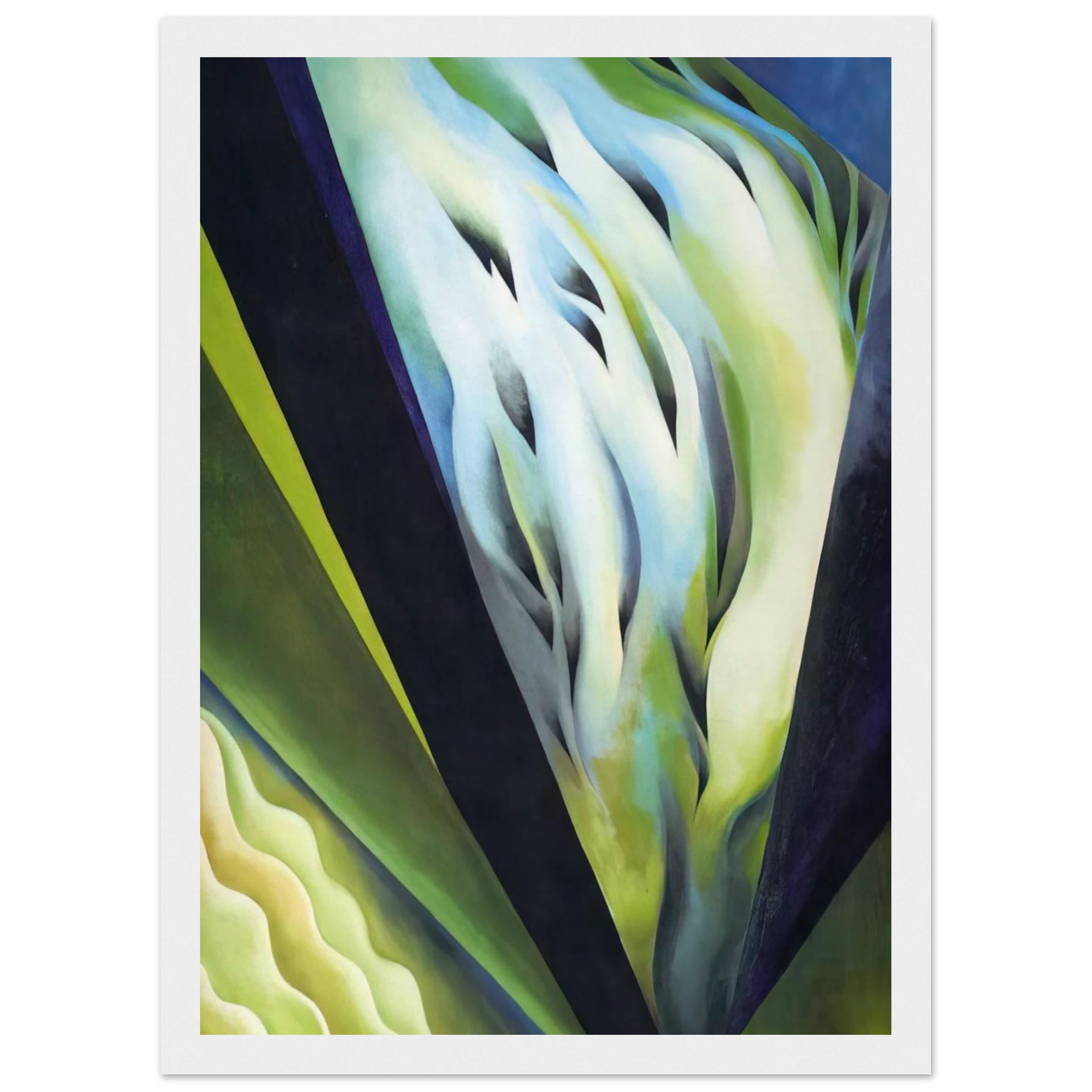 Blue and Green Music Framed Poster | Georgia O'Keeffe Framed Prints Wall Art | Georgia O Keeffe Prints