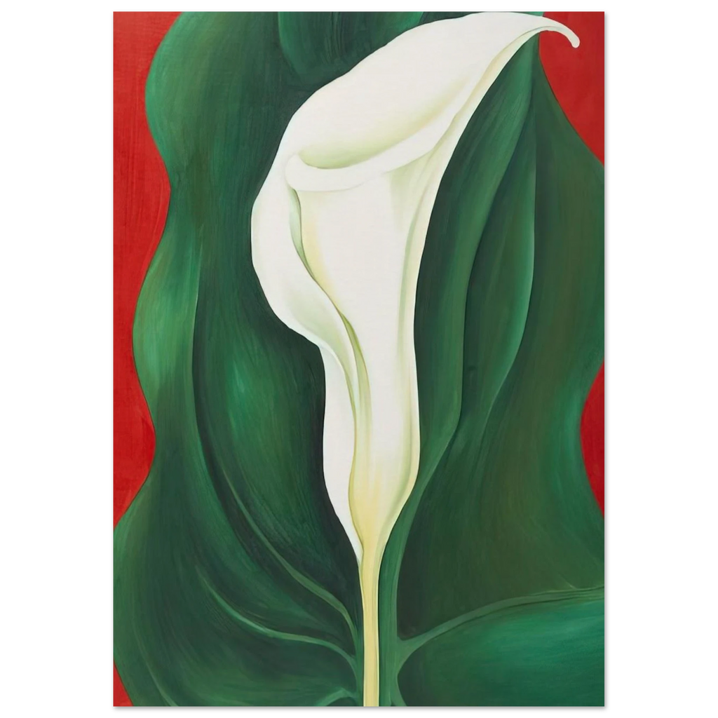 Single Calla Lily  Red  Poster | Georgia O'Keeffe Poster | Georgia O Keeffe Prints