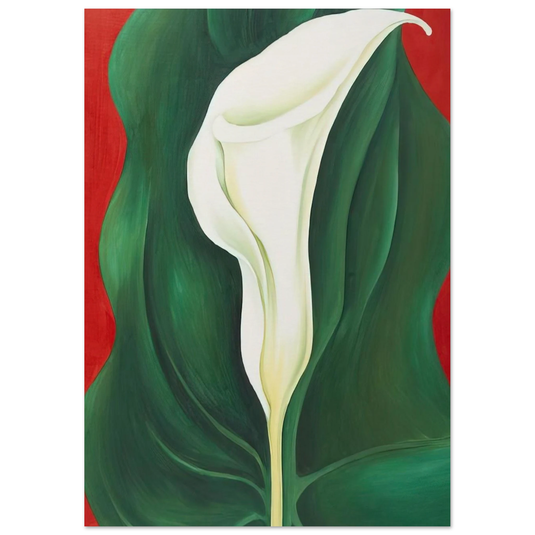 Single Calla Lily  Red  Poster | Georgia O'Keeffe Poster | Georgia O Keeffe Prints