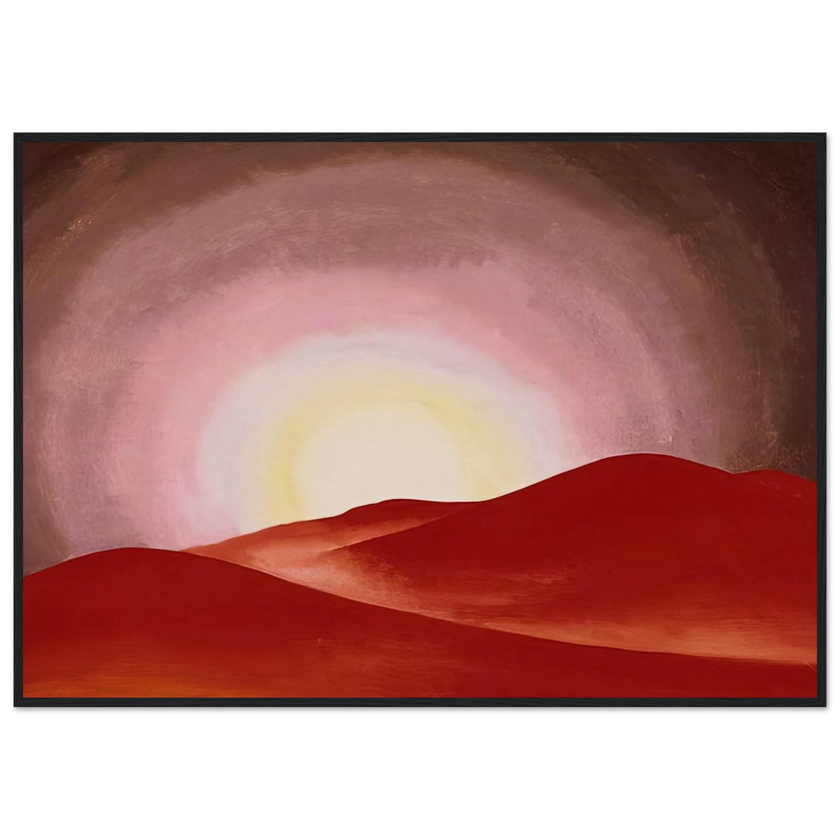 Red Hills, Lake George Framed Poster | Georgia O'Keeffe Framed Prints Wall Art | Georgia O Keeffe Prints