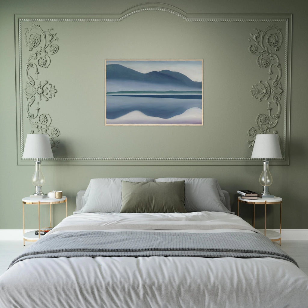 Lake George  formerly Reflection Seascape  Framed Poster | Georgia O'Keeffe Framed Prints Wall Art | Georgia O Keeffe Prints