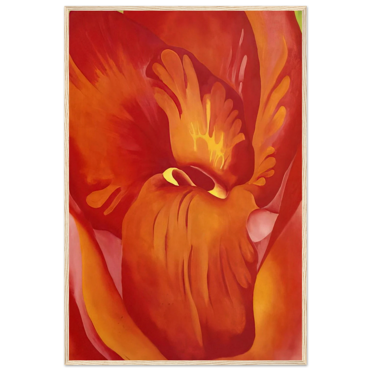 Canna Red and Orange Framed Poster | Georgia O'Keeffe Framed Prints Wall Art | Georgia O Keeffe Prints