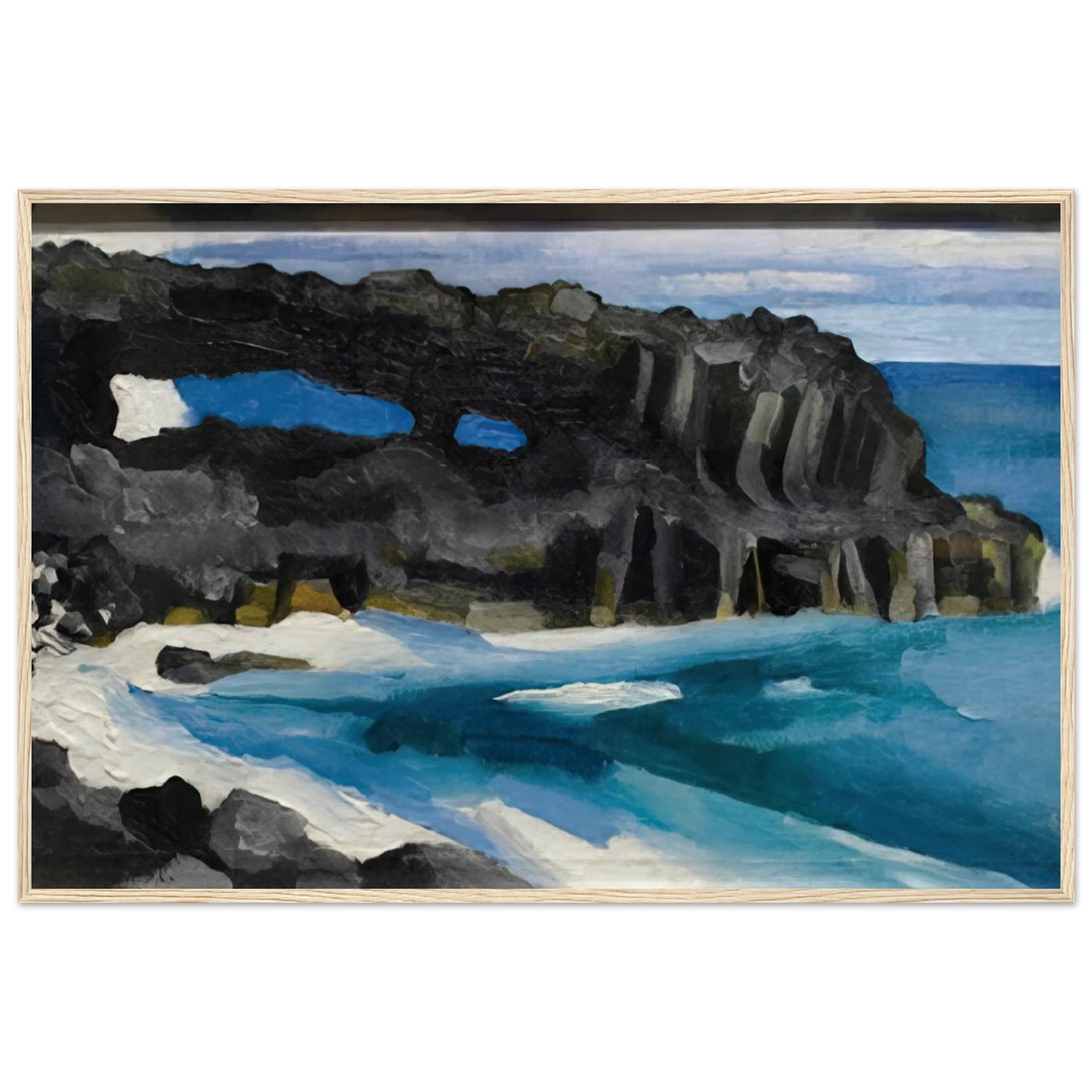 Black Lava Bridge, Hana Coast-No. II Framed Poster | Georgia O'Keeffe Framed Prints Wall Art | Georgia O Keeffe Prints