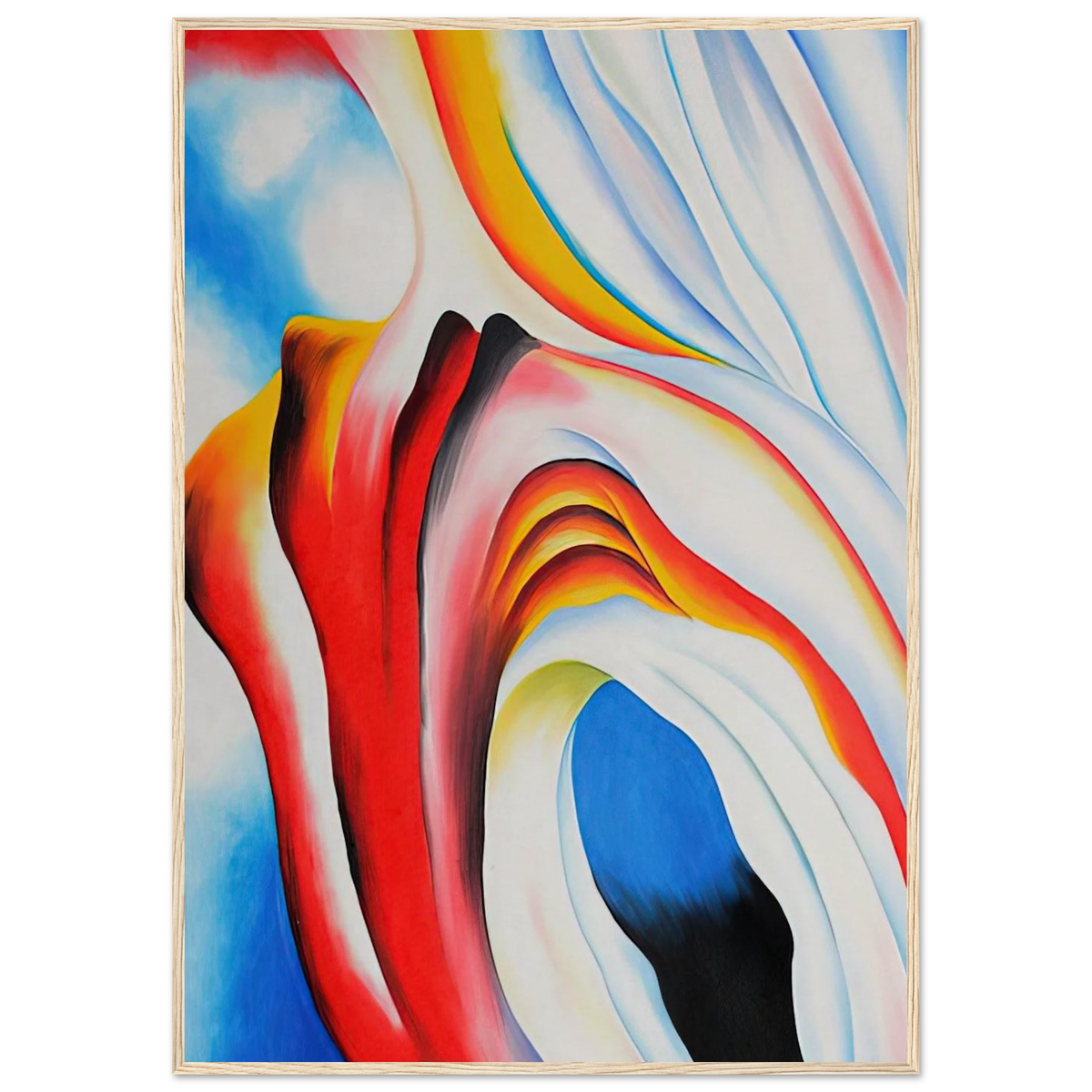 Music Pink and Blue Framed Poster | Georgia O'Keeffe Framed Prints Wall Art | Georgia O Keeffe Prints