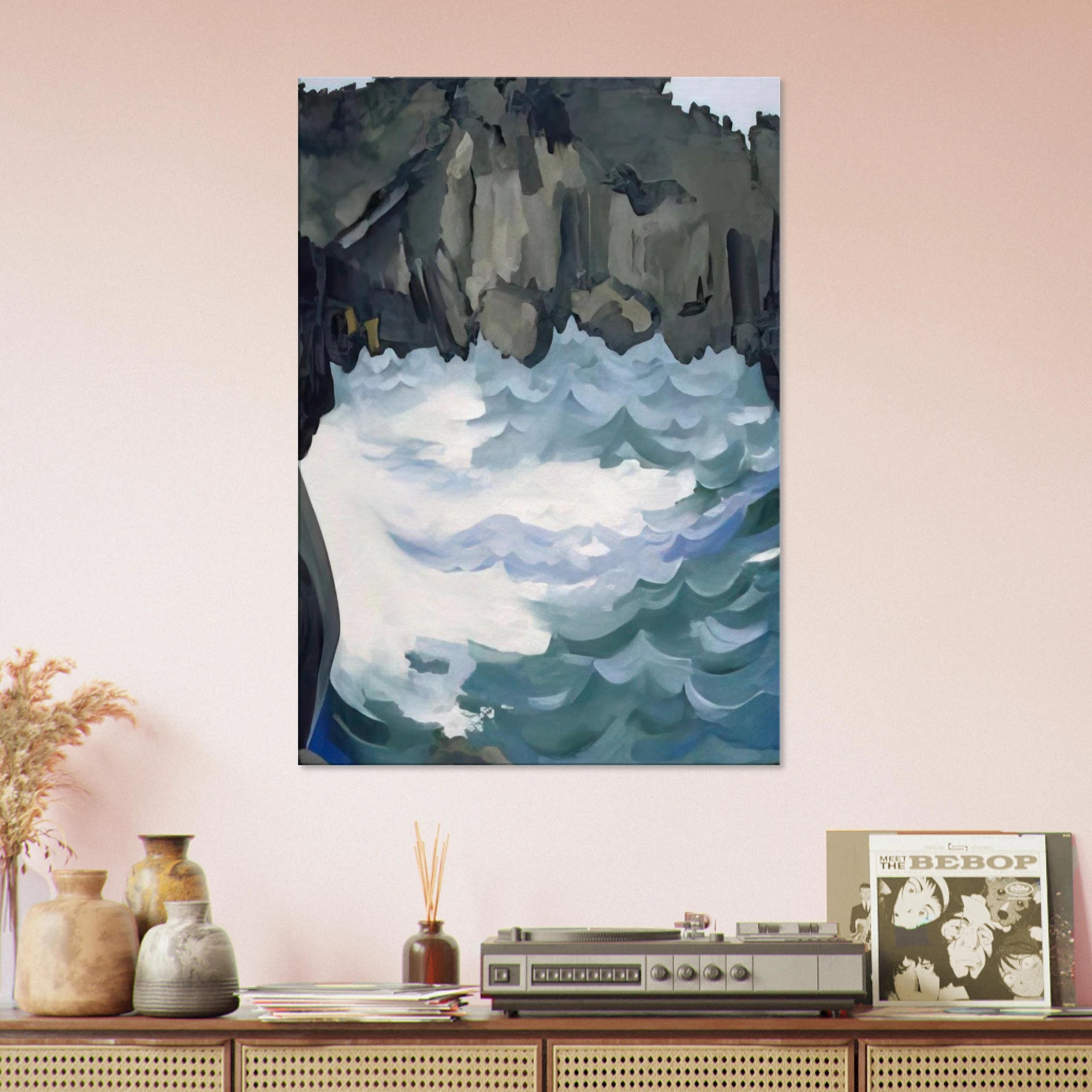 Black Lava Bridge, Hana Coast-No. I Canvas | Georgia O'Keeffe Canvas | Georgia O Keeffe Prints