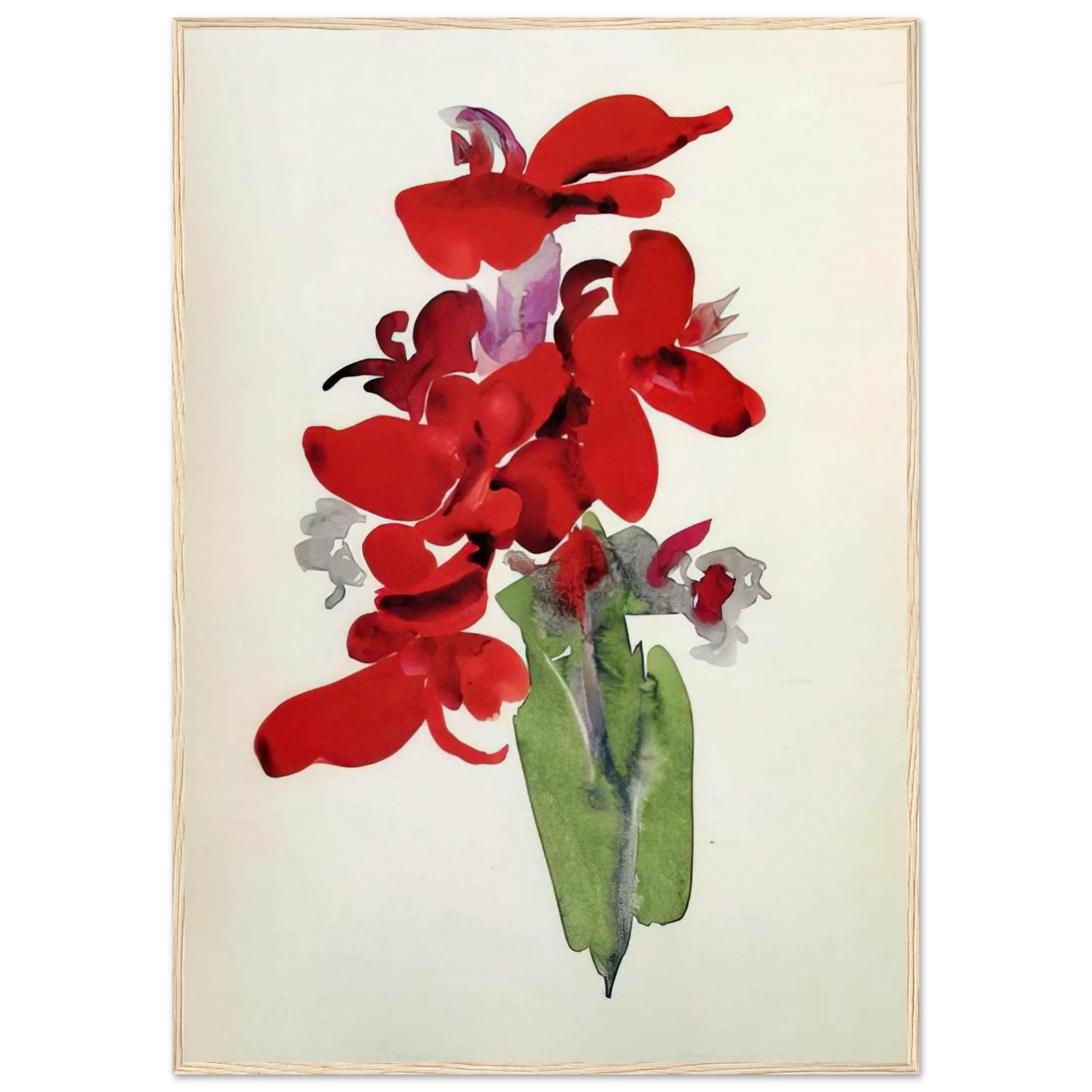 Red Canna Framed Poster | Georgia O'Keeffe Framed Prints Wall Art | Georgia O Keeffe Prints