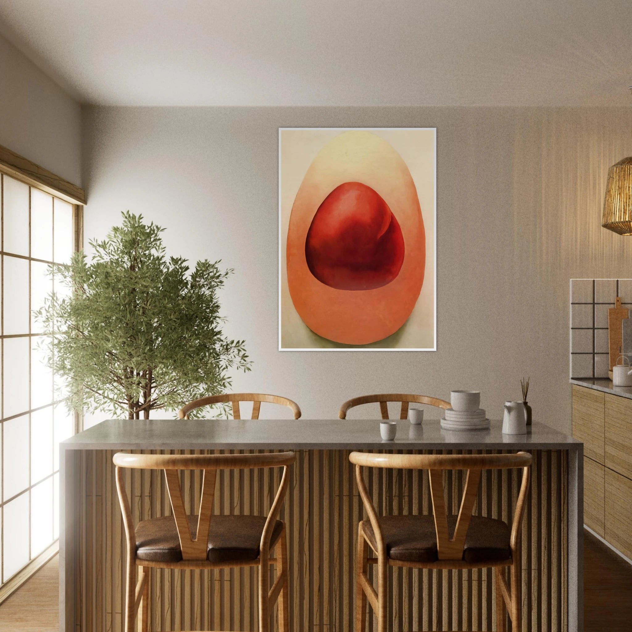 Red and Pink Rocks Framed Poster | Georgia O'Keeffe Framed Prints Wall Art | Georgia O Keeffe Prints