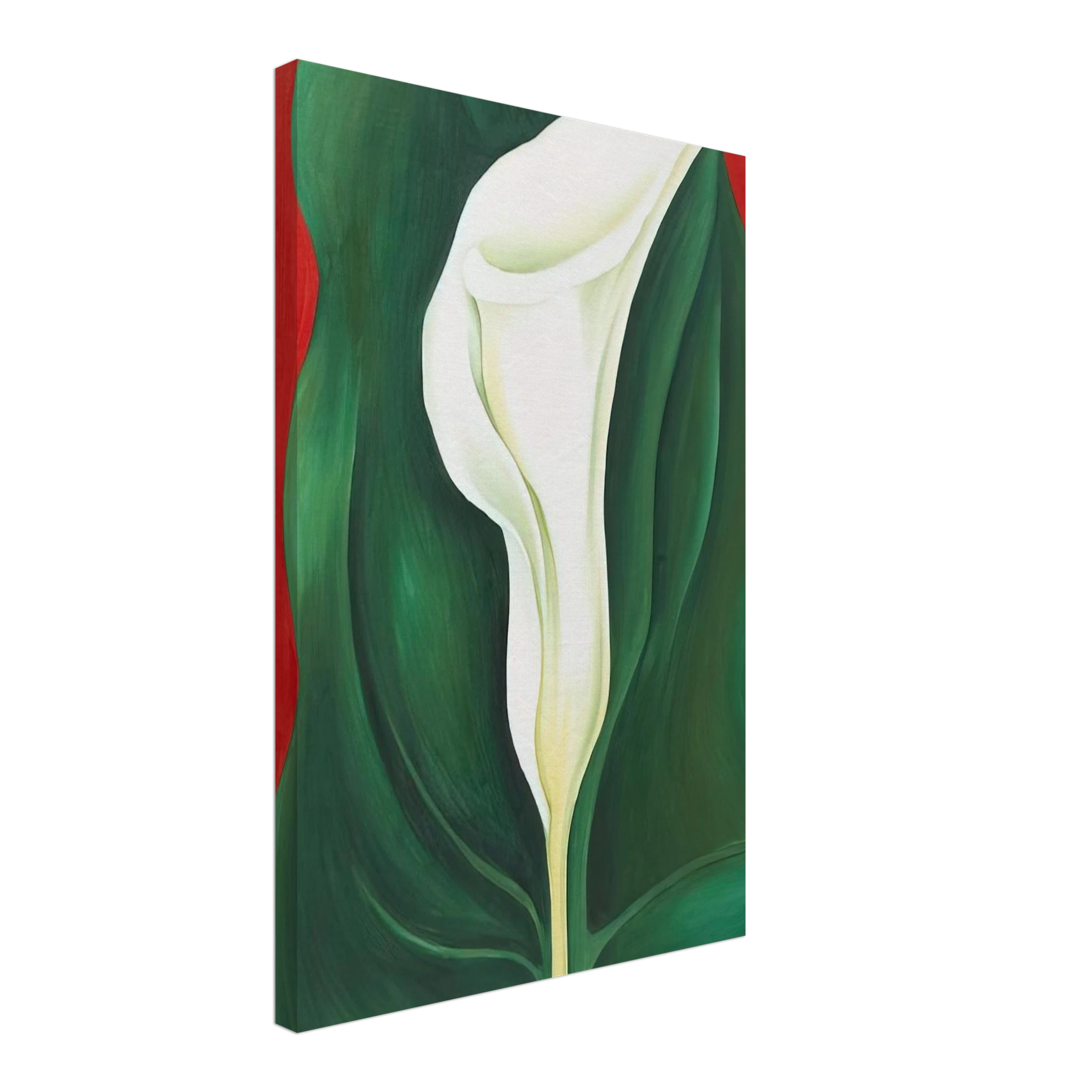 Single Calla Lily  Red  Canvas | Georgia O'Keeffe Canvas | Georgia O Keeffe Prints