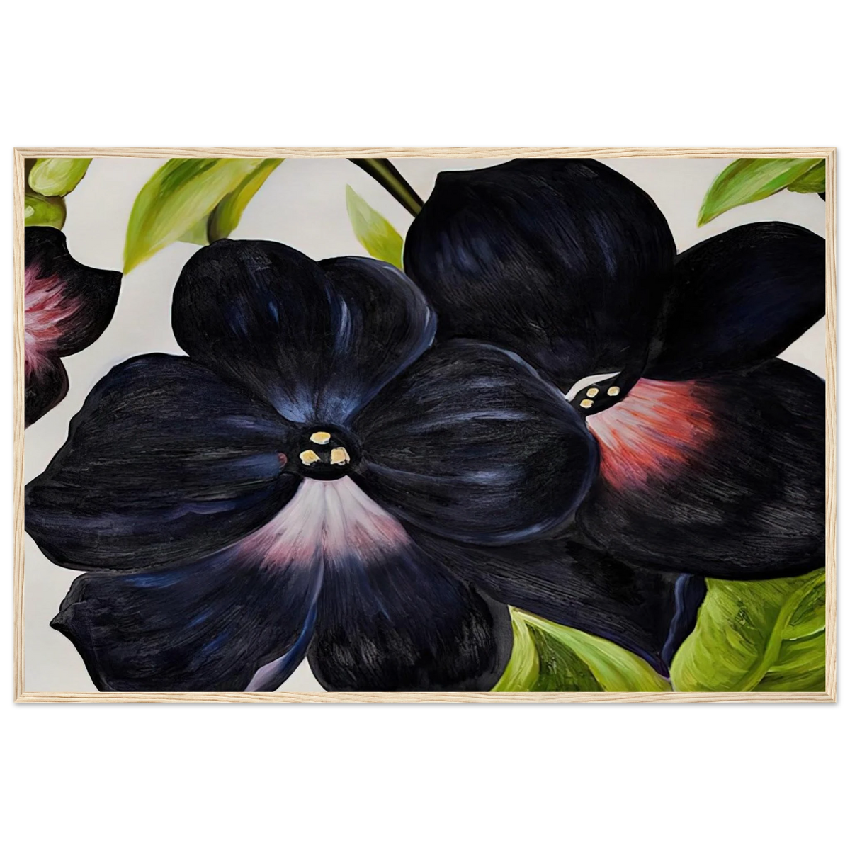 Black and Purple Petunias Framed Poster | Georgia O'Keeffe Framed Prints Wall Art | Georgia O Keeffe Prints