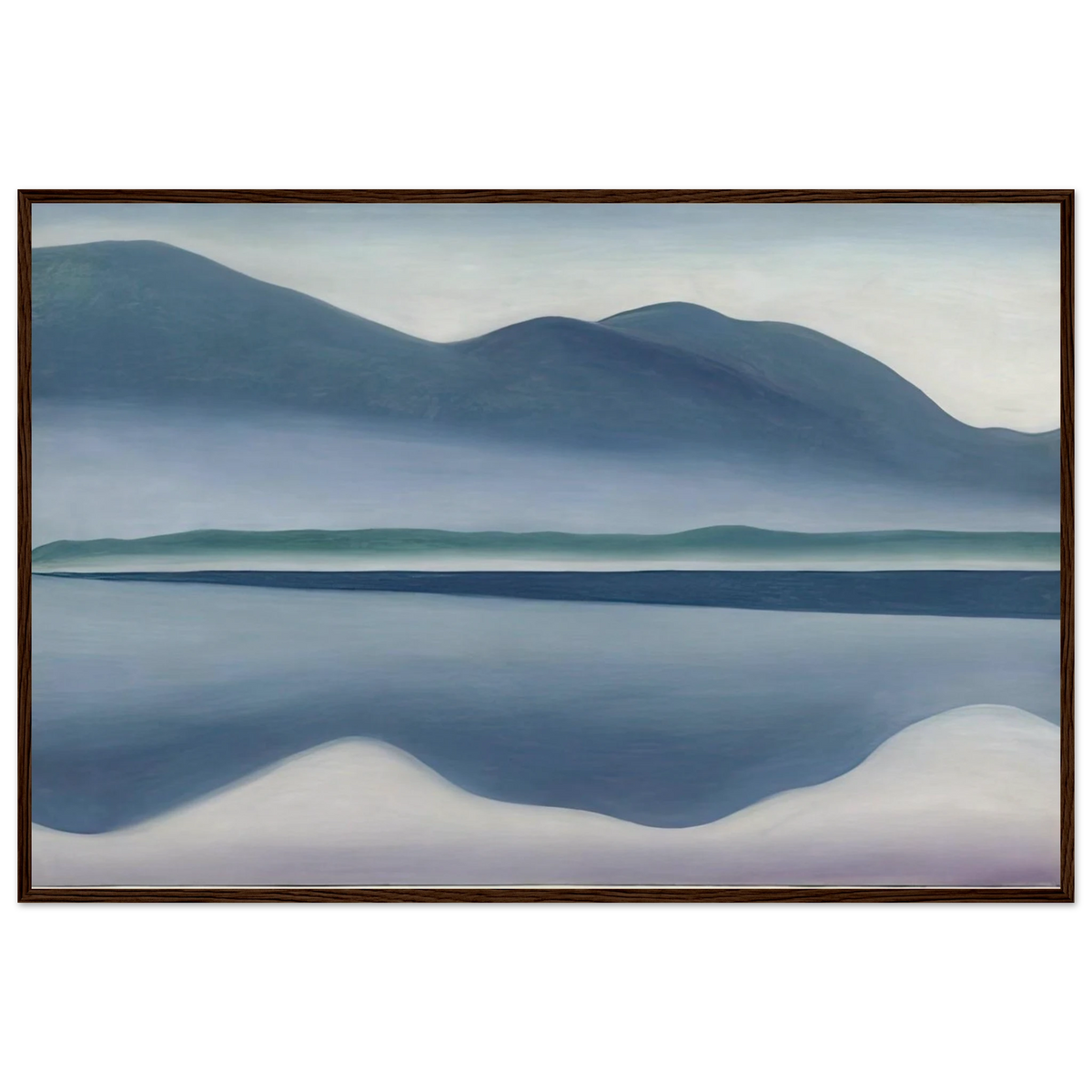 Lake George  formerly Reflection Seascape  Framed Poster | Georgia O'Keeffe Framed Prints Wall Art | Georgia O Keeffe Prints