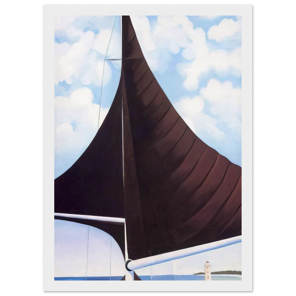 Brown Sail, Wing on Wing, Nassau Framed Poster | Georgia O'Keeffe Framed Prints Wall Art | Georgia O Keeffe Prints