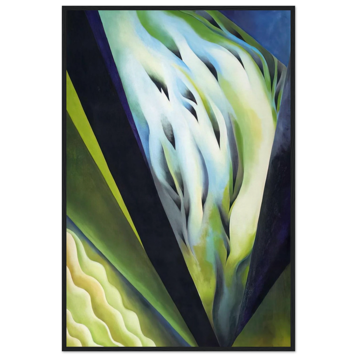 Blue and Green Music Framed Poster | Georgia O'Keeffe Framed Prints Wall Art | Georgia O Keeffe Prints