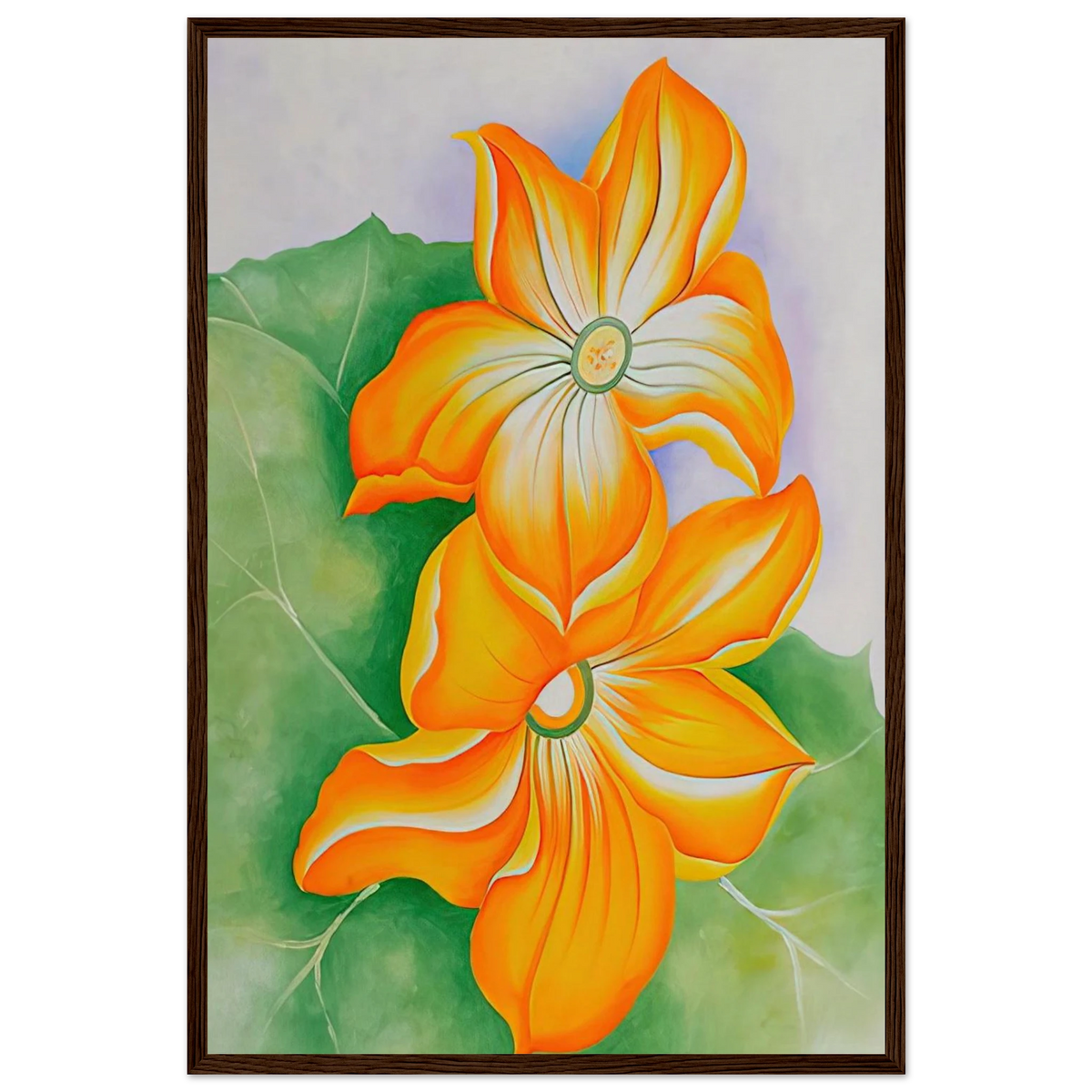 Squash Blossoms Framed Poster | Georgia O'Keeffe Framed Prints Wall Art | Georgia O Keeffe Prints