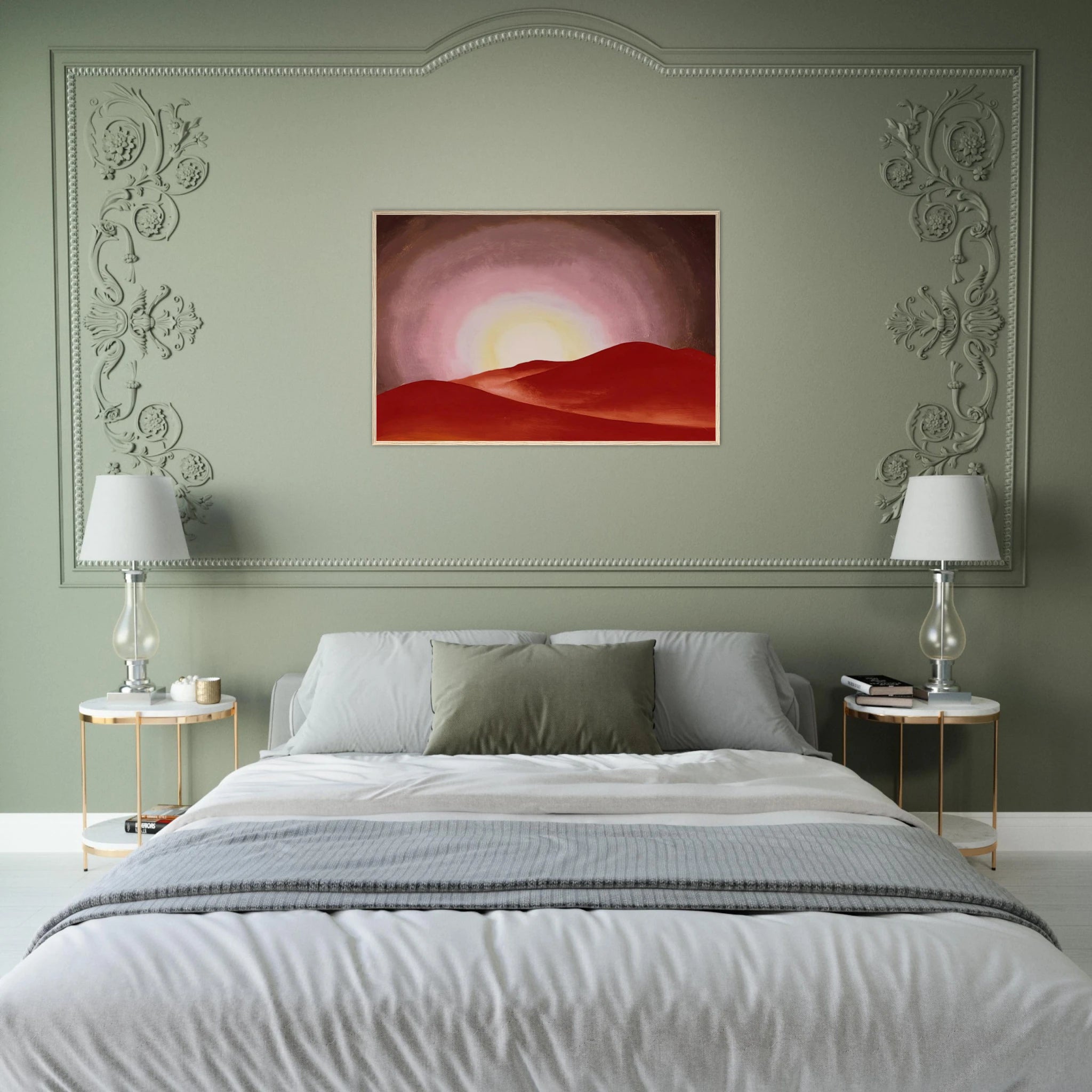 Red Hills, Lake George Framed Poster | Georgia O'Keeffe Framed Prints Wall Art | Georgia O Keeffe Prints