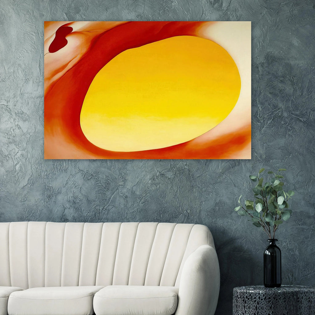 Pelvis Series - Red with Yellow Poster | Georgia O'Keeffe Poster | Georgia O Keeffe Prints