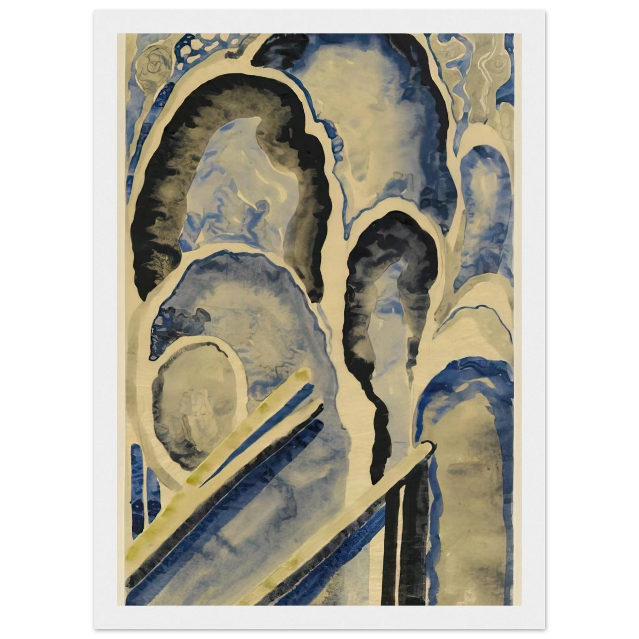 Blue-01 Framed Poster | Georgia O'Keeffe Framed Prints Wall Art | Georgia O Keeffe Prints