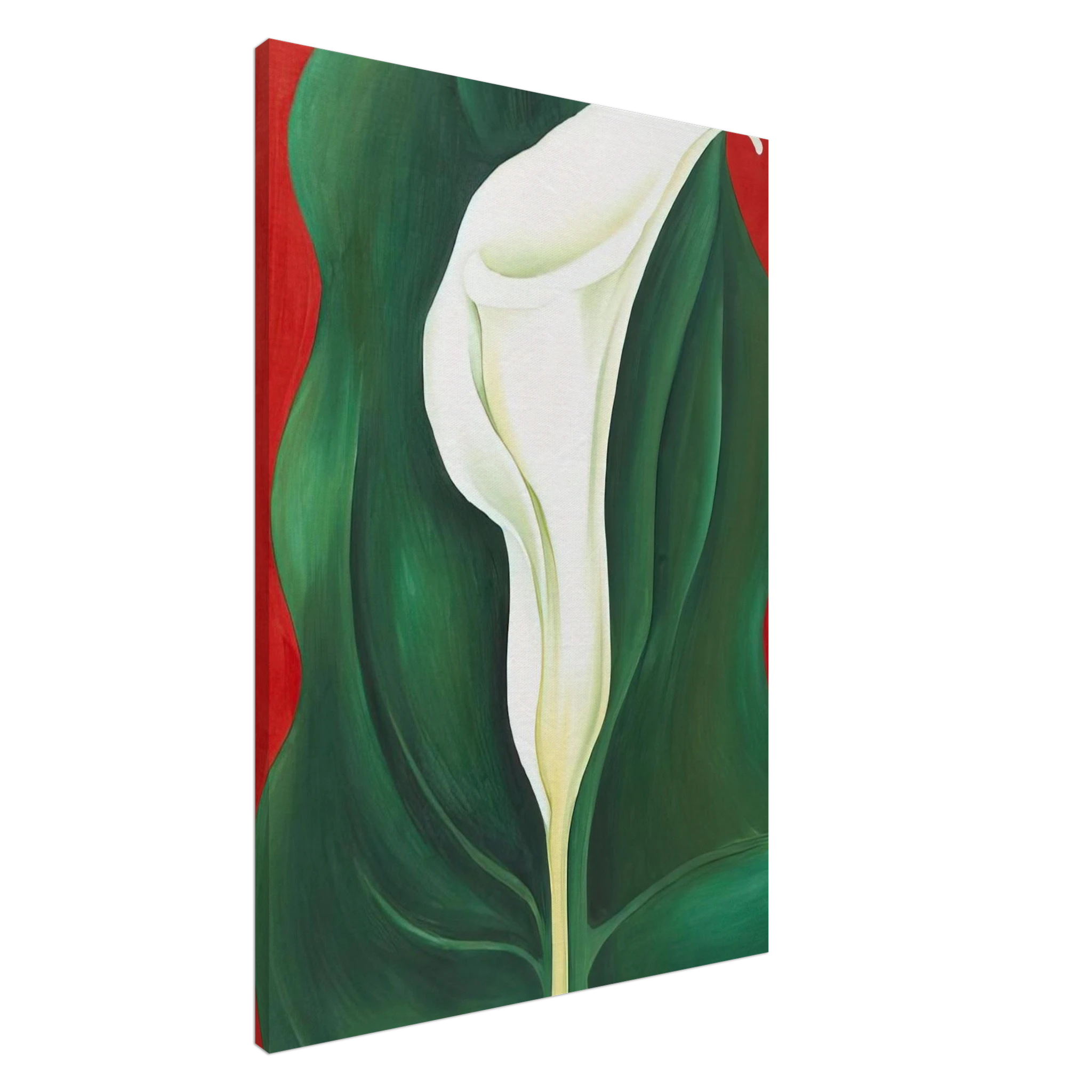 Single Calla Lily  Red  Canvas | Georgia O'Keeffe Canvas | Georgia O Keeffe Prints