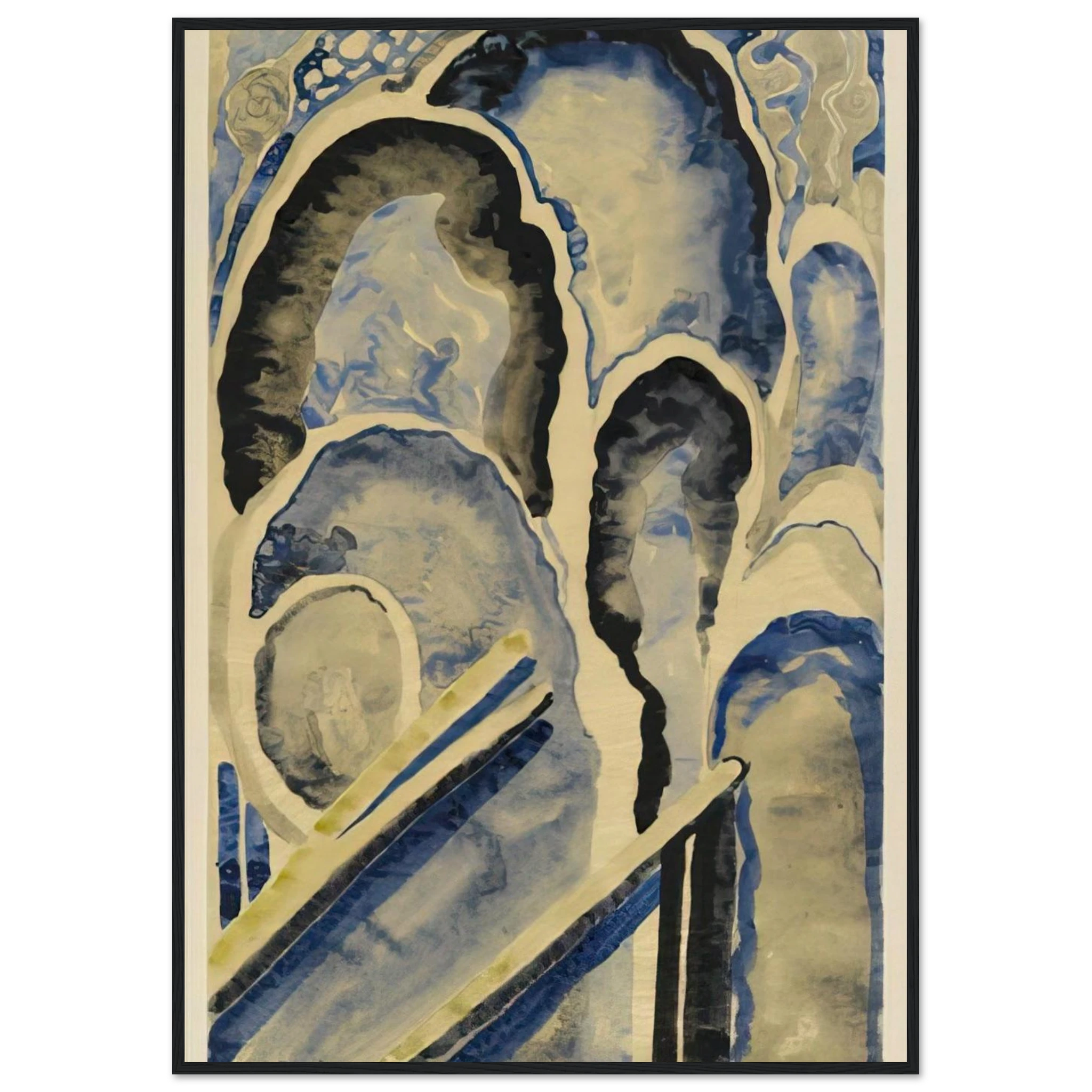 Blue-01 Framed Poster | Georgia O'Keeffe Framed Prints Wall Art | Georgia O Keeffe Prints