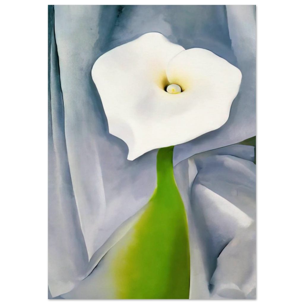 Calla Lily on Grey Poster | Georgia O'Keeffe Poster | Georgia O Keeffe Prints