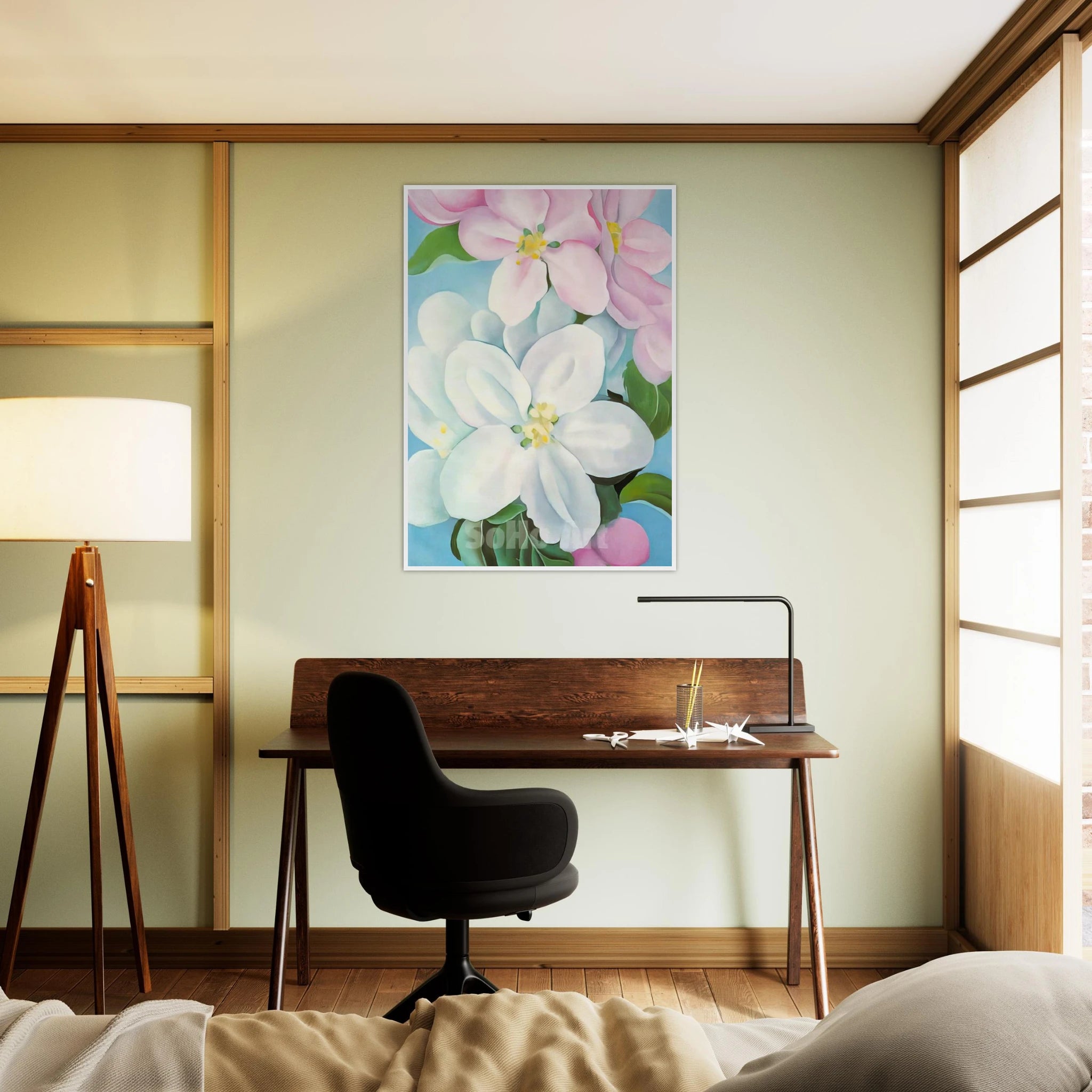 Apple Blossoms Framed Poster | Georgia O'Keeffe Framed Prints Wall Art | Georgia O Keeffe Prints