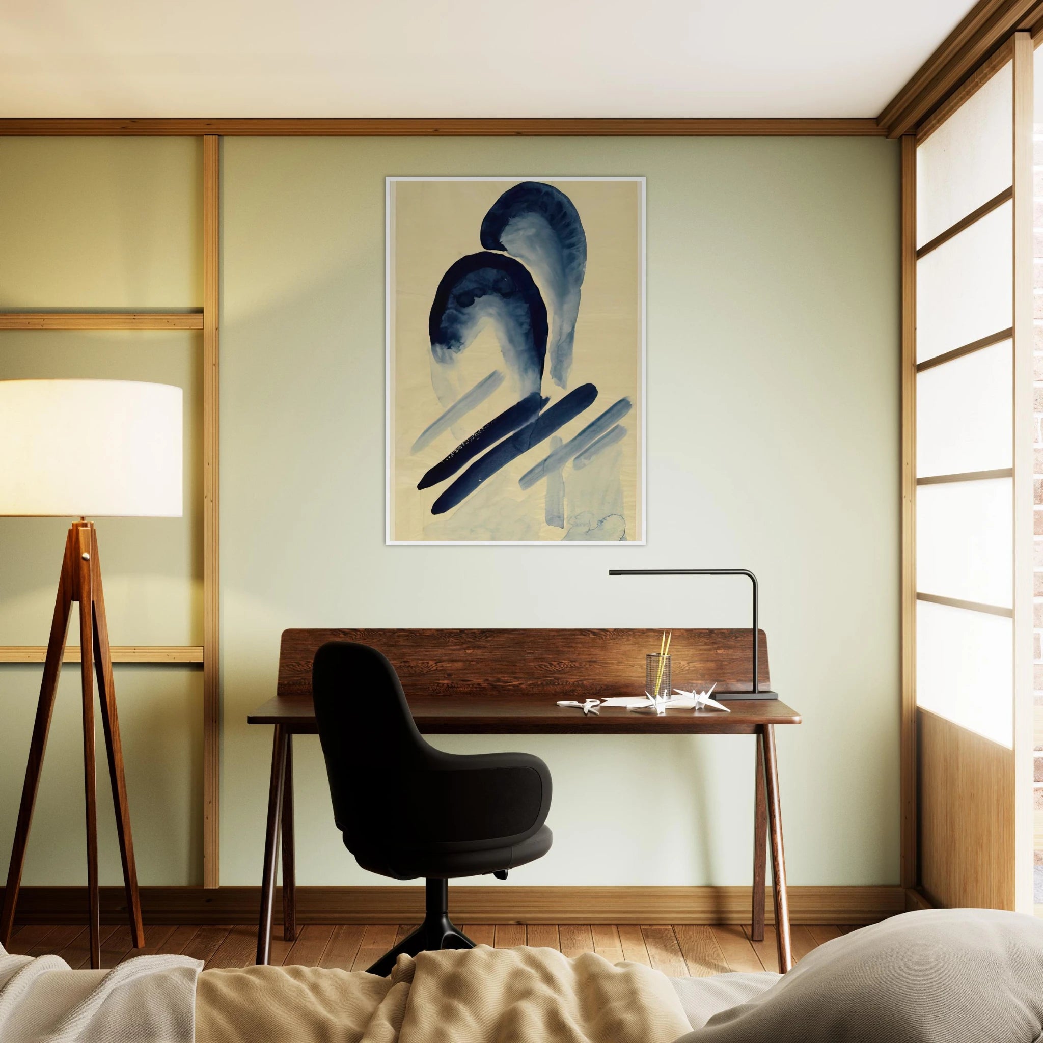 Blue-03 Framed Poster | Georgia O'Keeffe Framed Prints Wall Art | Georgia O Keeffe Prints