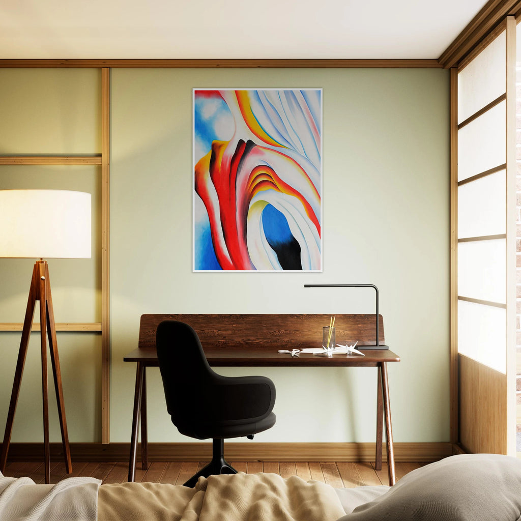 Music Pink and Blue Framed Poster | Georgia O'Keeffe Framed Prints Wall Art | Georgia O Keeffe Prints