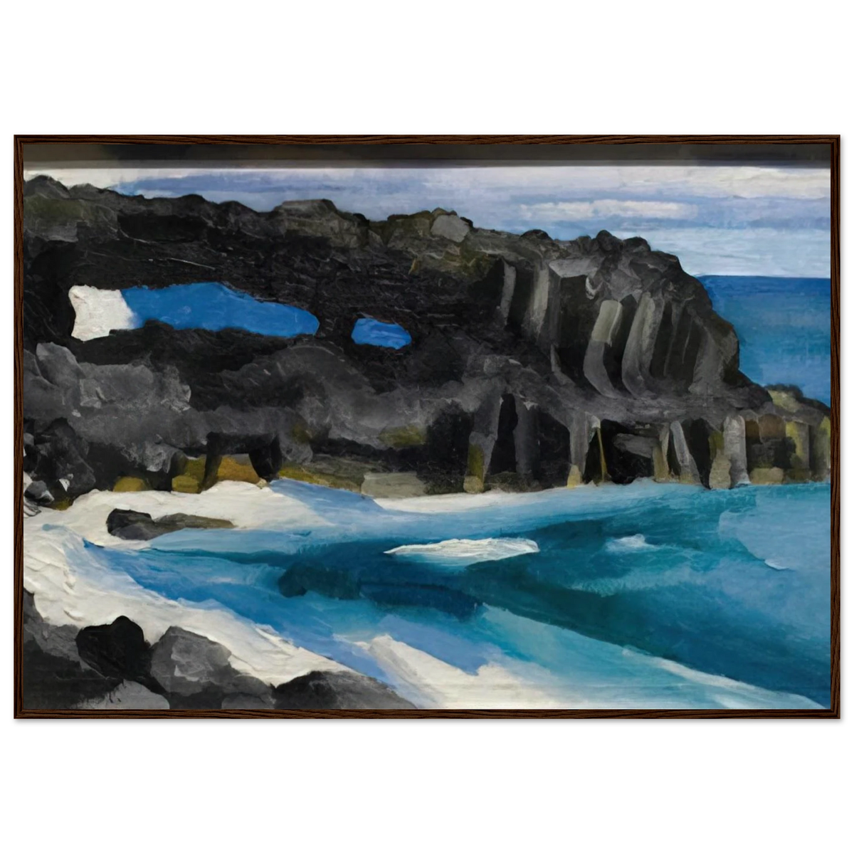 Black Lava Bridge, Hana Coast-No. II Framed Poster | Georgia O'Keeffe Framed Prints Wall Art | Georgia O Keeffe Prints