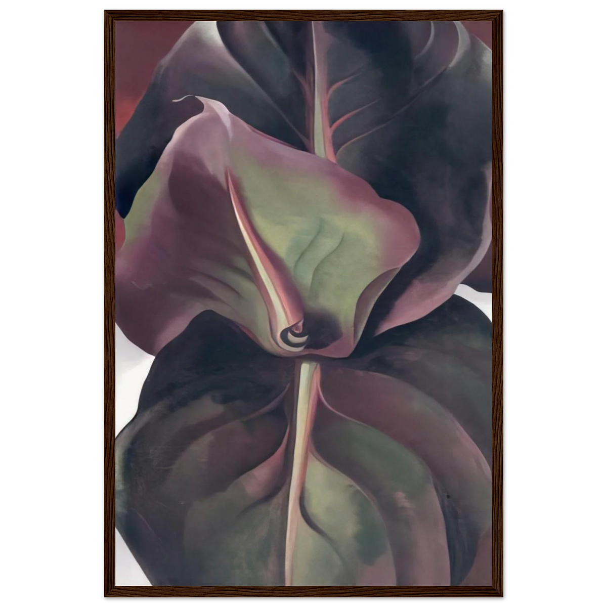 Canna Leaves Framed Poster | Georgia O'Keeffe Framed Prints Wall Art | Georgia O Keeffe Prints