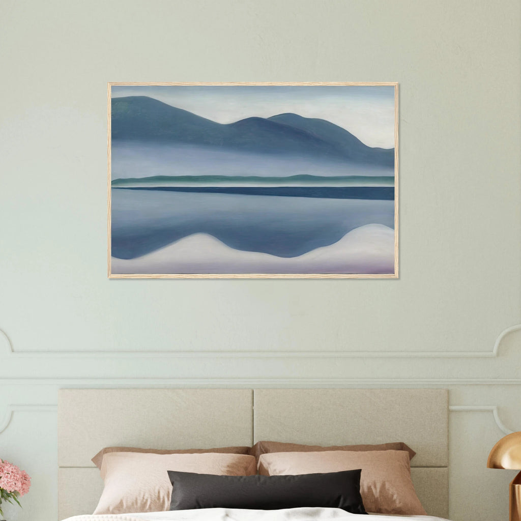 Lake George  formerly Reflection Seascape  Framed Poster | Georgia O'Keeffe Framed Prints Wall Art | Georgia O Keeffe Prints