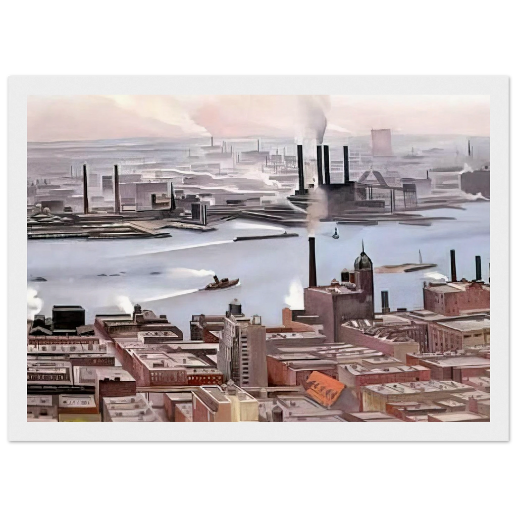 East River from the Thirtieth Story of the Shelton Hotel Framed Poster | Georgia O'Keeffe Framed Prints Wall Art | Georgia O Keeffe Prints
