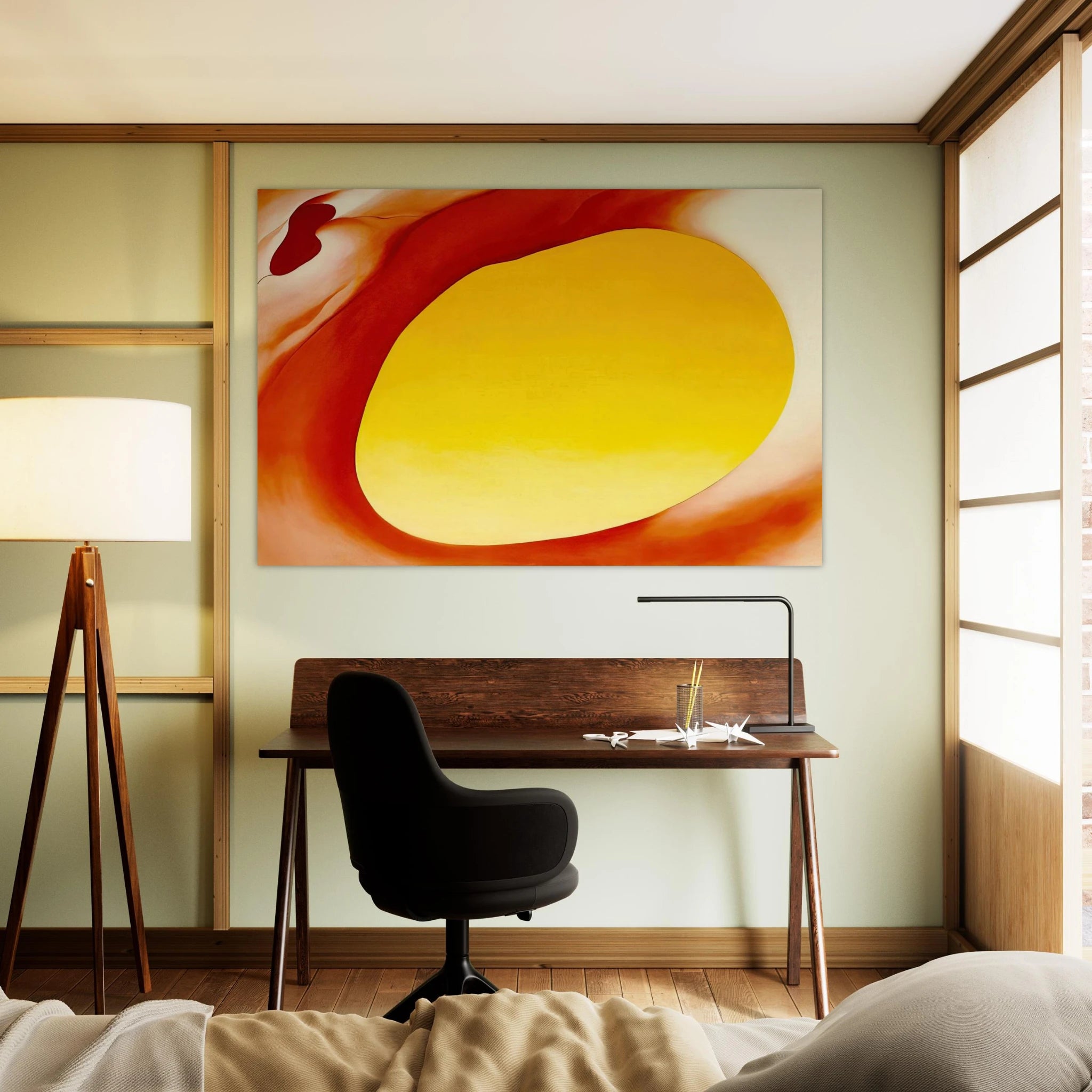 Pelvis Series - Red with Yellow Poster | Georgia O'Keeffe Poster | Georgia O Keeffe Prints
