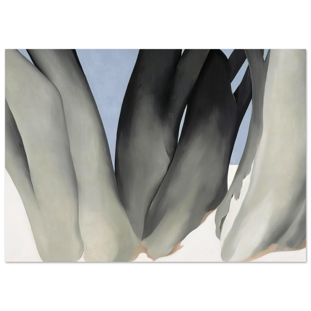 Bare Tree Trunks with Snow Poster | Georgia O'Keeffe Poster | Georgia O Keeffe Prints