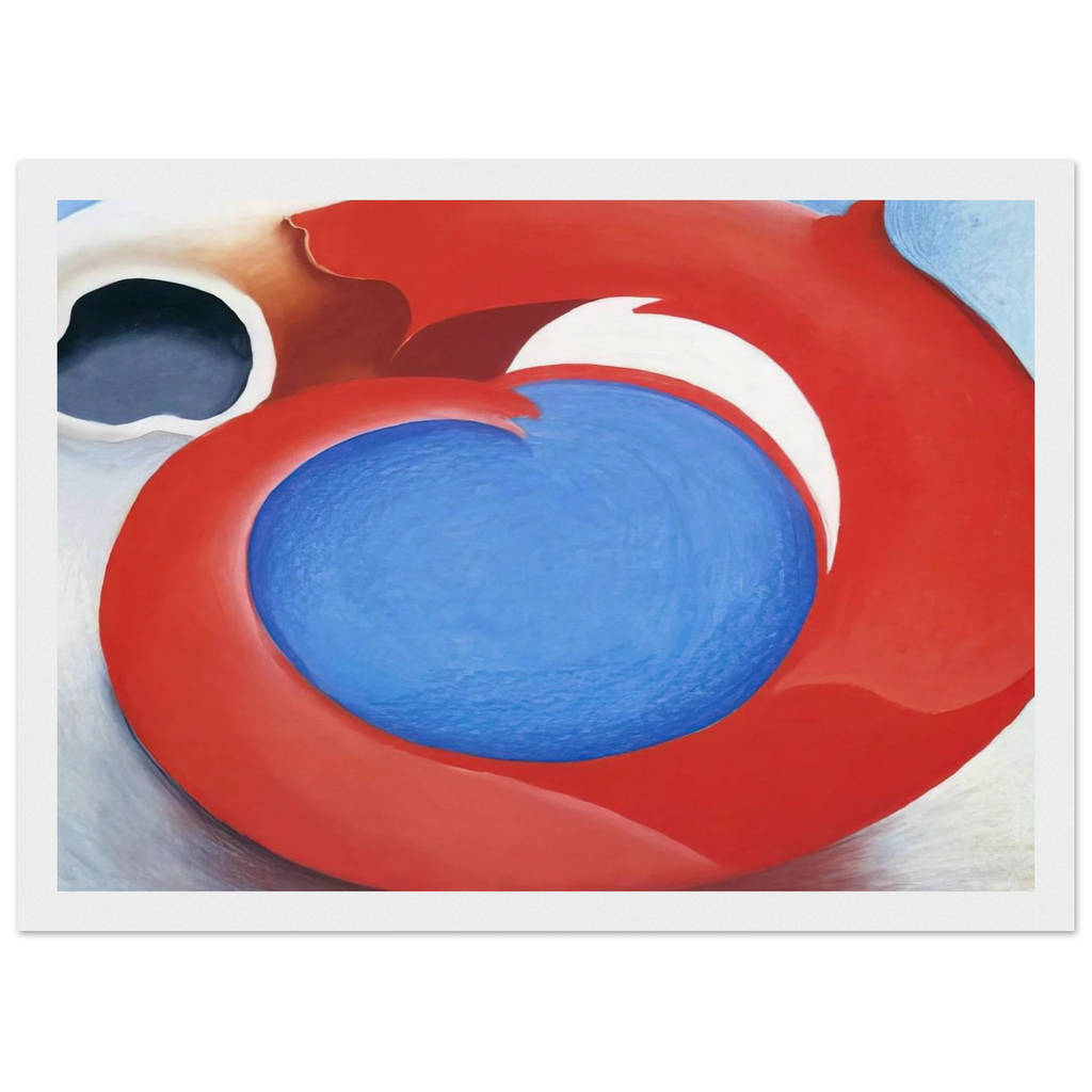 Goat's Horn With Red Framed Poster | Georgia O'Keeffe Framed Prints Wall Art | Georgia O Keeffe Prints