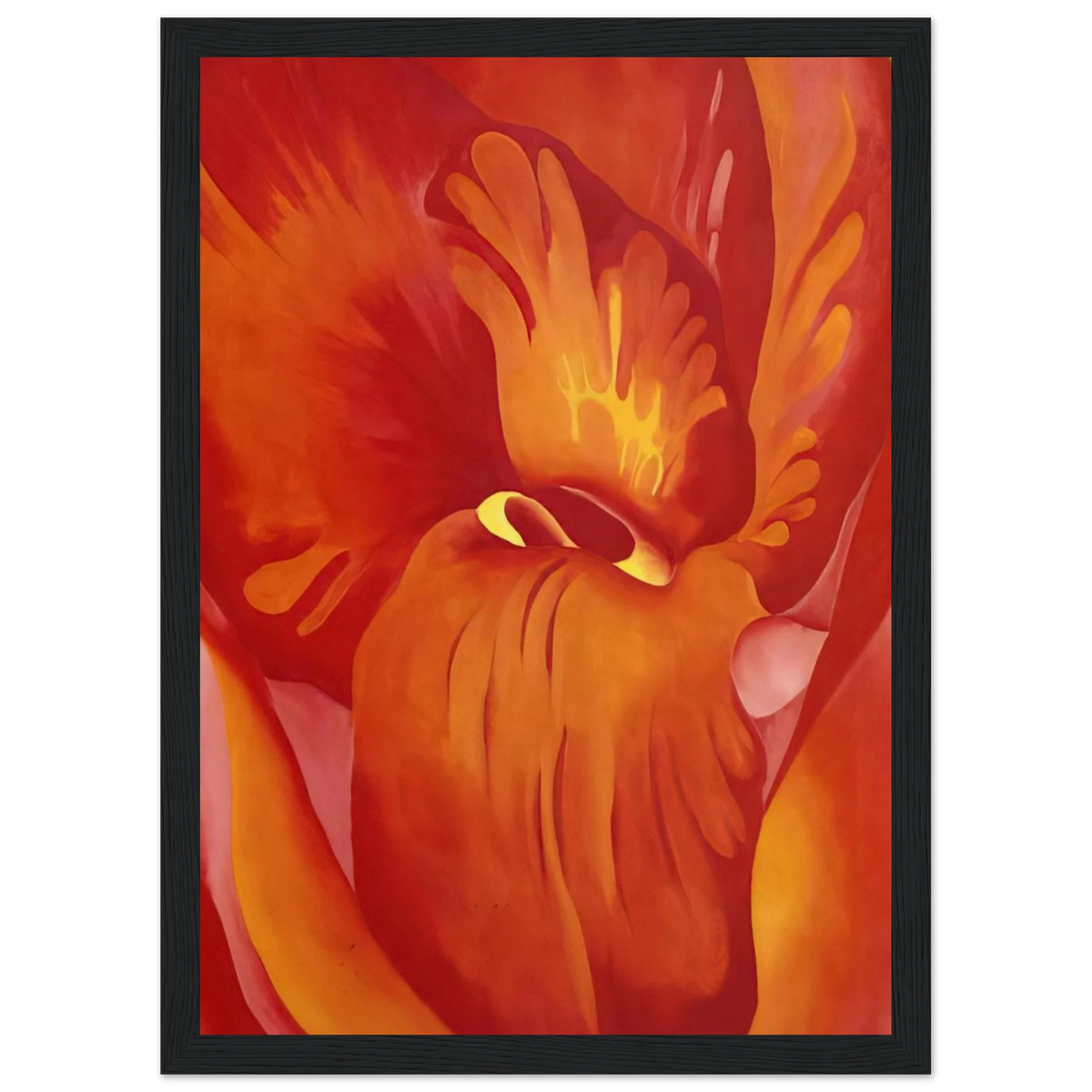 Canna Red and Orange Framed Poster | Georgia O'Keeffe Framed Prints Wall Art | Georgia O Keeffe Prints