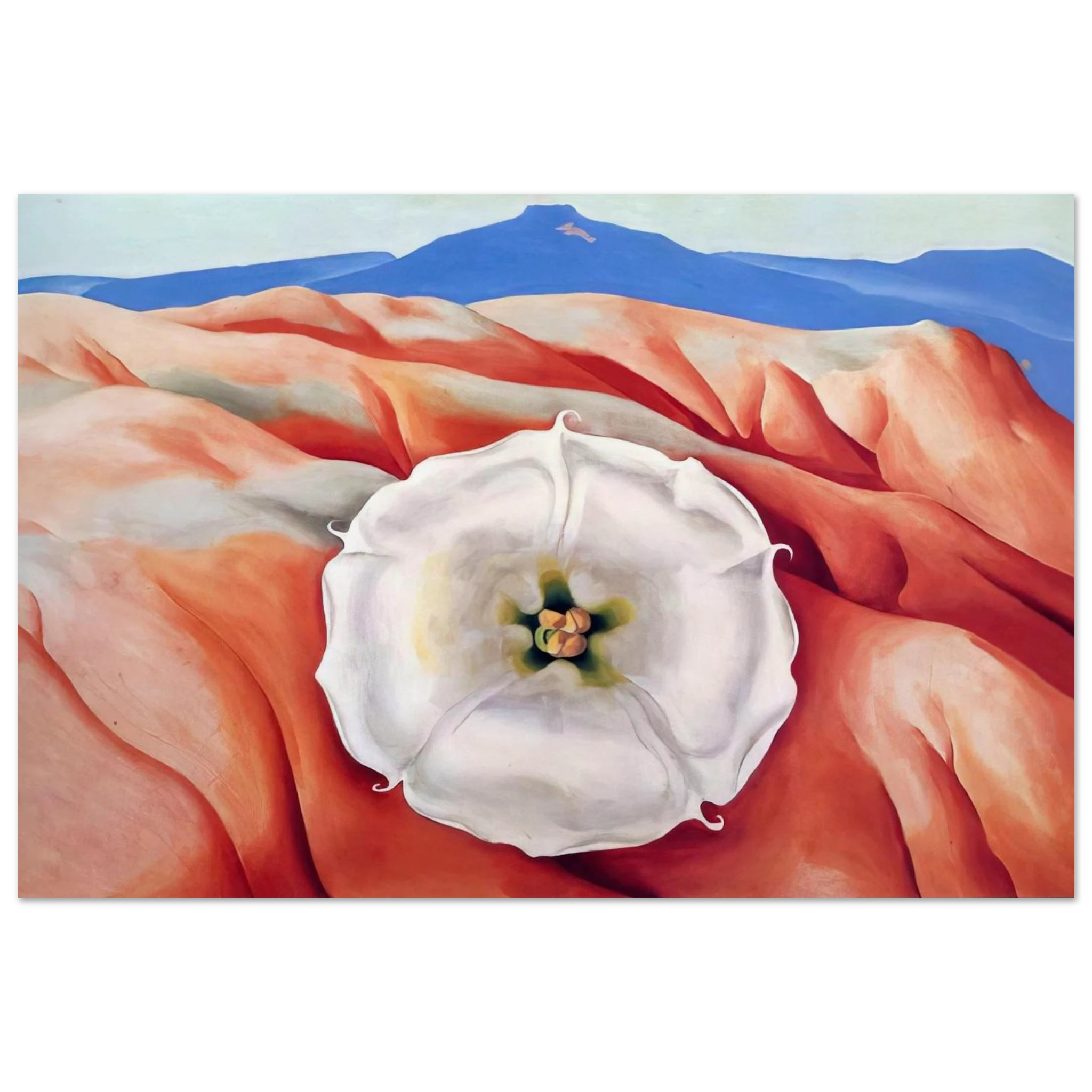Red hills and white flower II Poster | Georgia O'Keeffe Poster | Georgia O Keeffe Prints