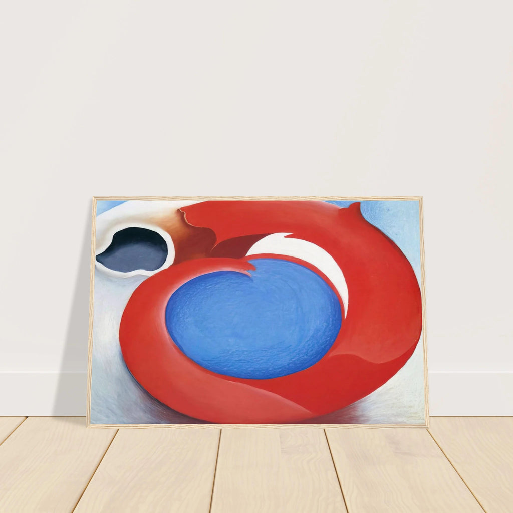 Goat's Horn With Red Framed Poster | Georgia O'Keeffe Framed Prints Wall Art | Georgia O Keeffe Prints