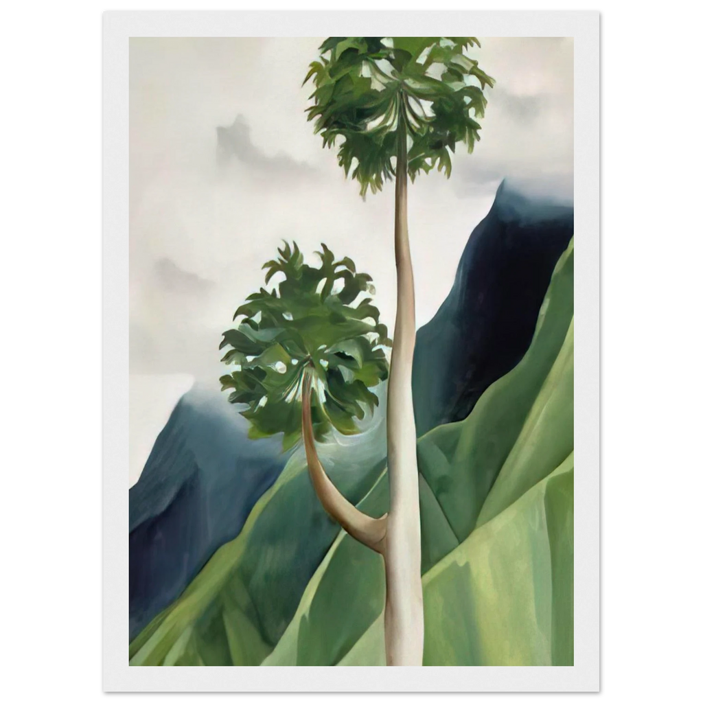 Papaya Tree-Iao Valley Framed Poster | Georgia O'Keeffe Framed Prints Wall Art | Georgia O Keeffe Prints