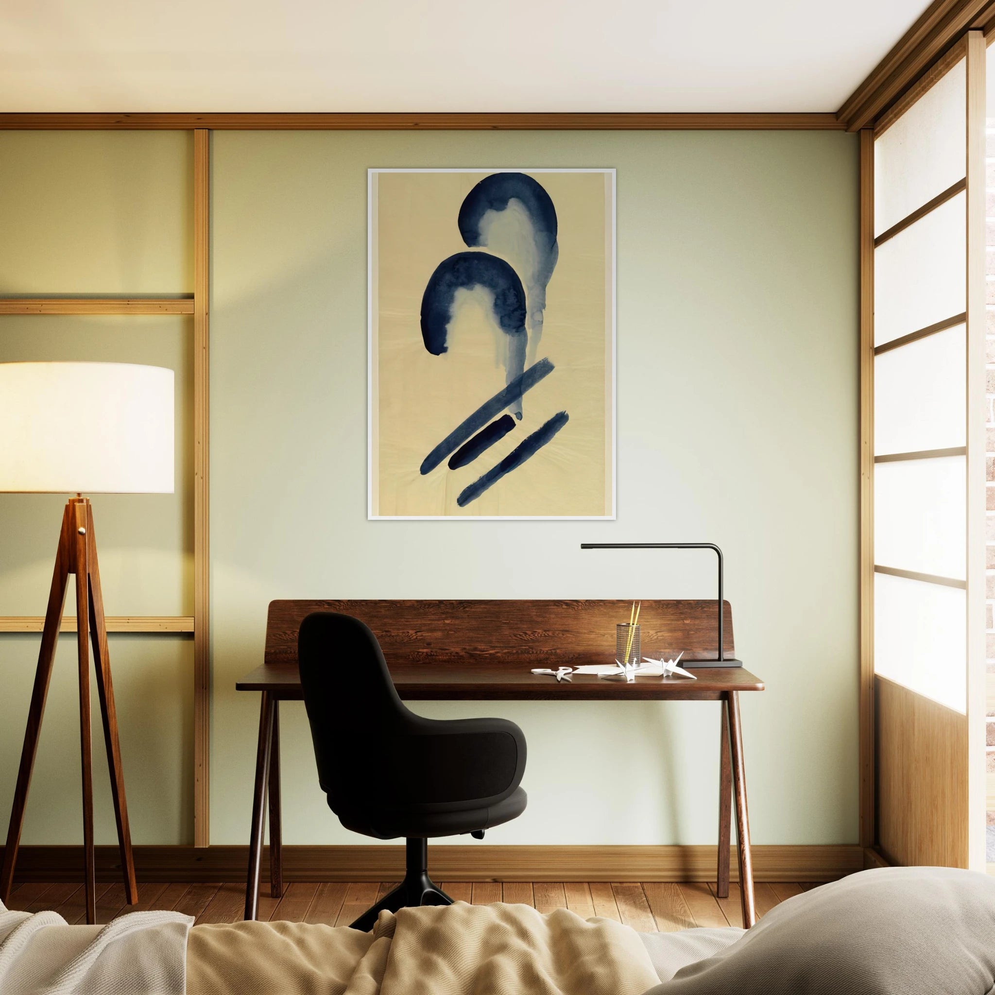 Blue-04 Framed Poster | Georgia O'Keeffe Framed Prints Wall Art | Georgia O Keeffe Prints