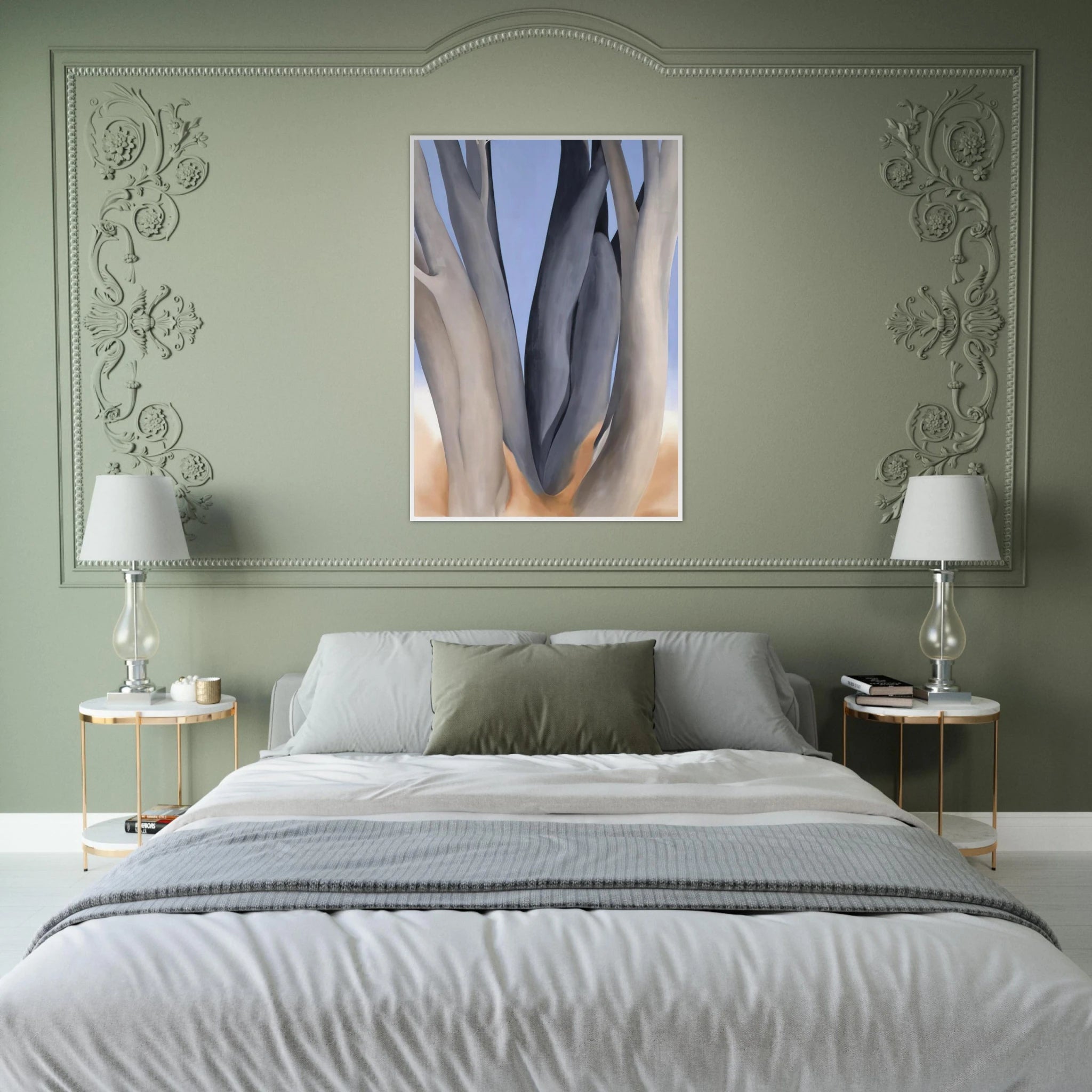 Dark Tree Trunks Framed Poster | Georgia O'Keeffe Framed Prints Wall Art | Georgia O Keeffe Prints