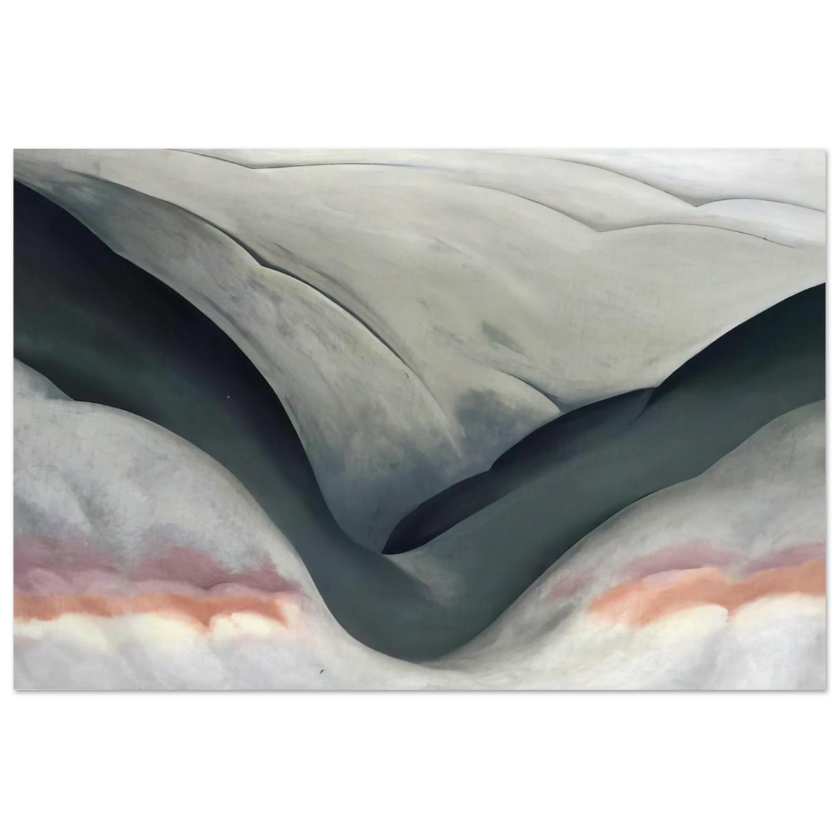 Black Place, Grey and Pink Poster | Georgia O'Keeffe Poster | Georgia O Keeffe Prints