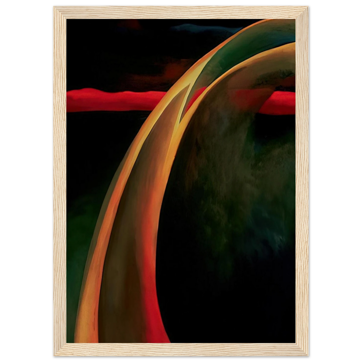 Red and Orange Streak Framed Poster | Georgia O'Keeffe Framed Prints Wall Art | Georgia O Keeffe Prints