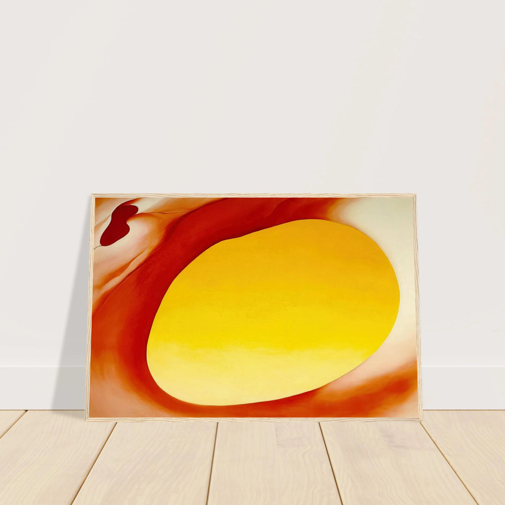 Pelvis Series - Red with Yellow Framed Poster | Georgia O'Keeffe Framed Prints Wall Art | Georgia O Keeffe Prints