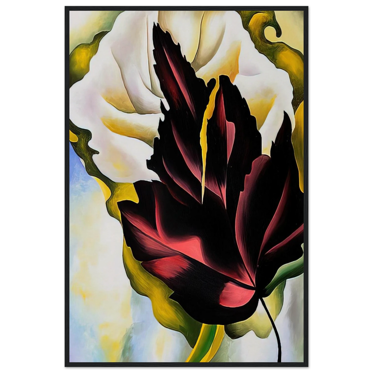 Pattern Leaves Framed Poster | Georgia O'Keeffe Framed Prints Wall Art | Georgia O Keeffe Prints